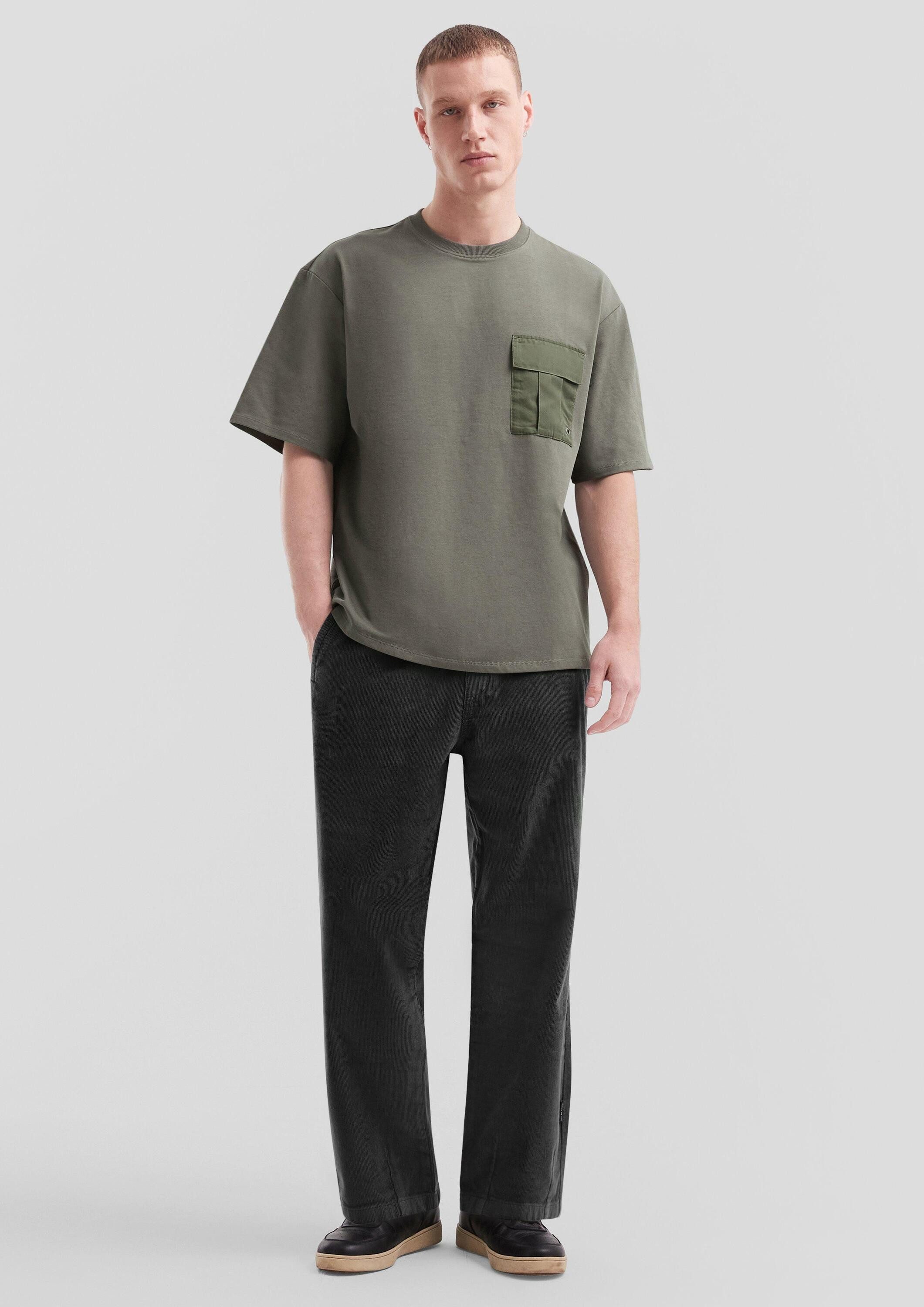 QS Kurzarmshirt T-Shirt T-Shirt mit Brusttasche