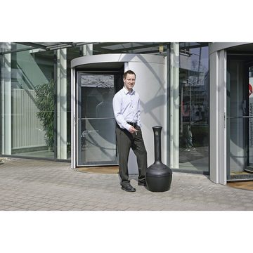 PROREGAL® Aschenbecher Sicherheits-Standascher, 15L, selbstlöschend, HxB 97x31cm, Schwarz