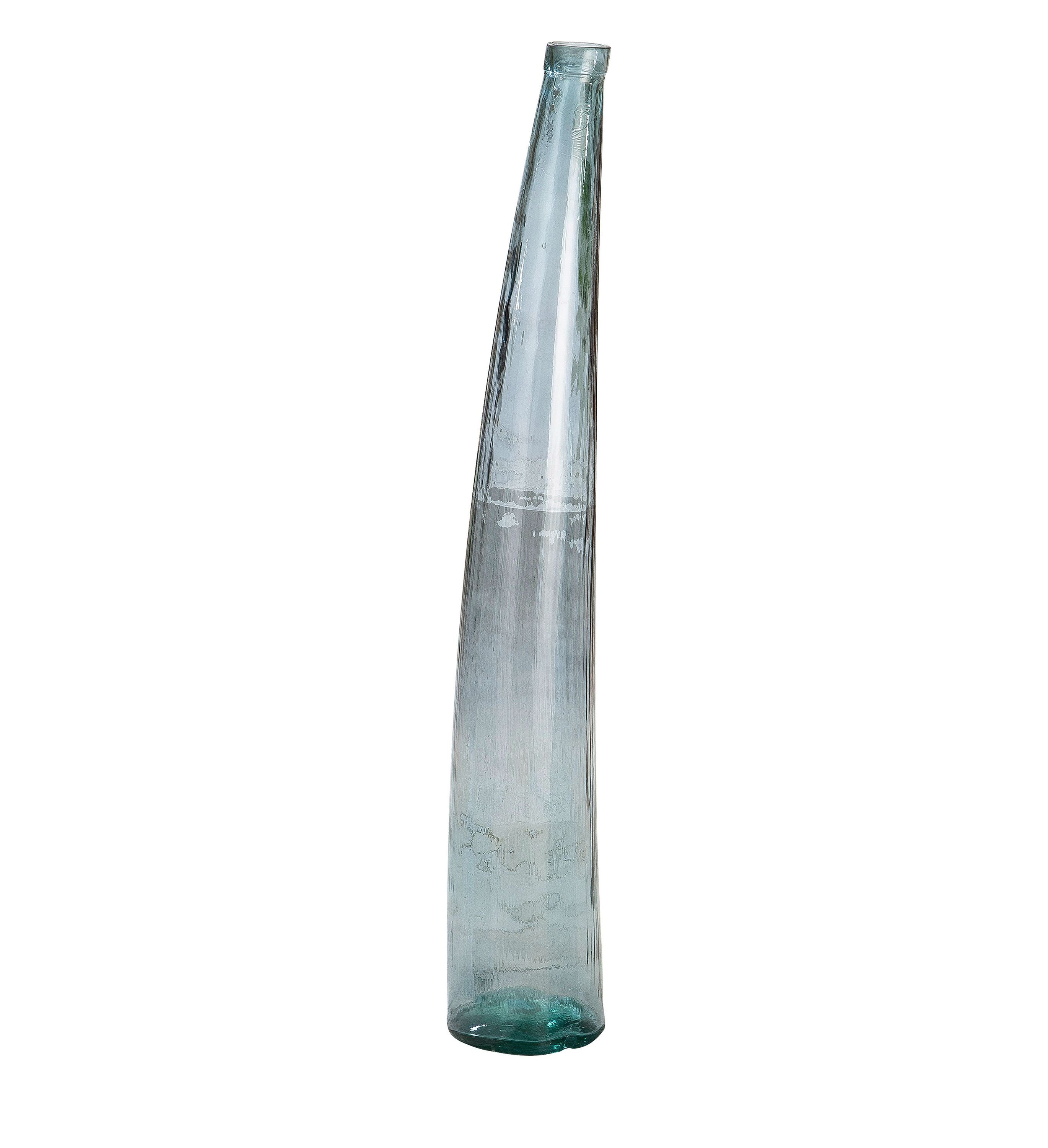GILDE Dekovase Vase - blau - Glas - H. 120cm D.20cm - Deko - Blumenvase (1 Stück), Elegante Glasvase - Blumenvase für stilvolle Tischdeko und Vasen-Deko