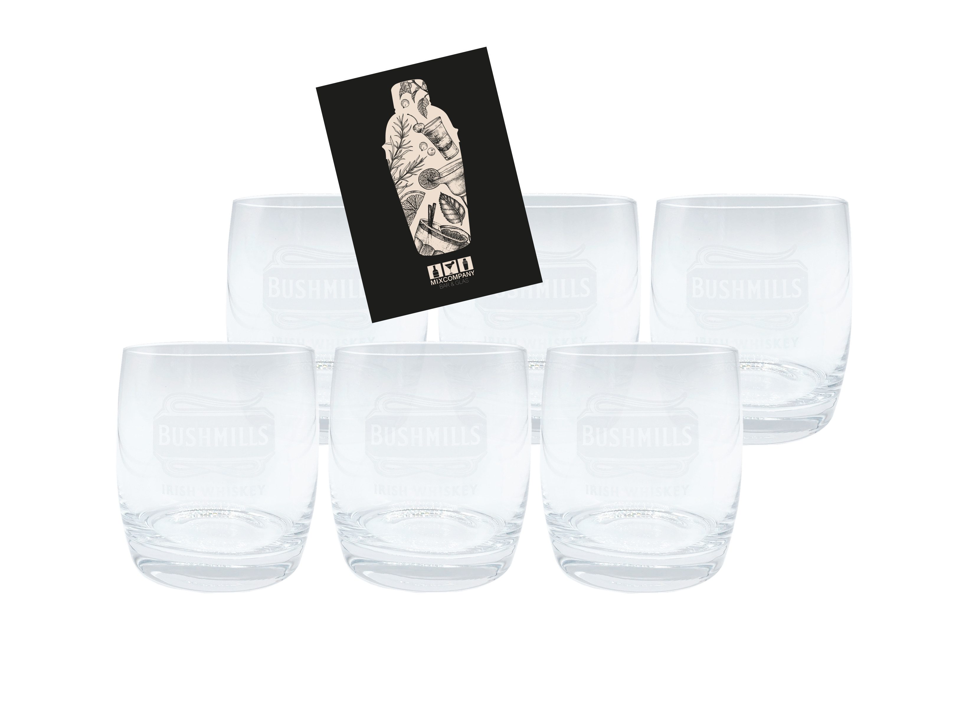 Gläser-Set Bushmills Irish Whiskey Glas Gläser Set - 6x Gläser