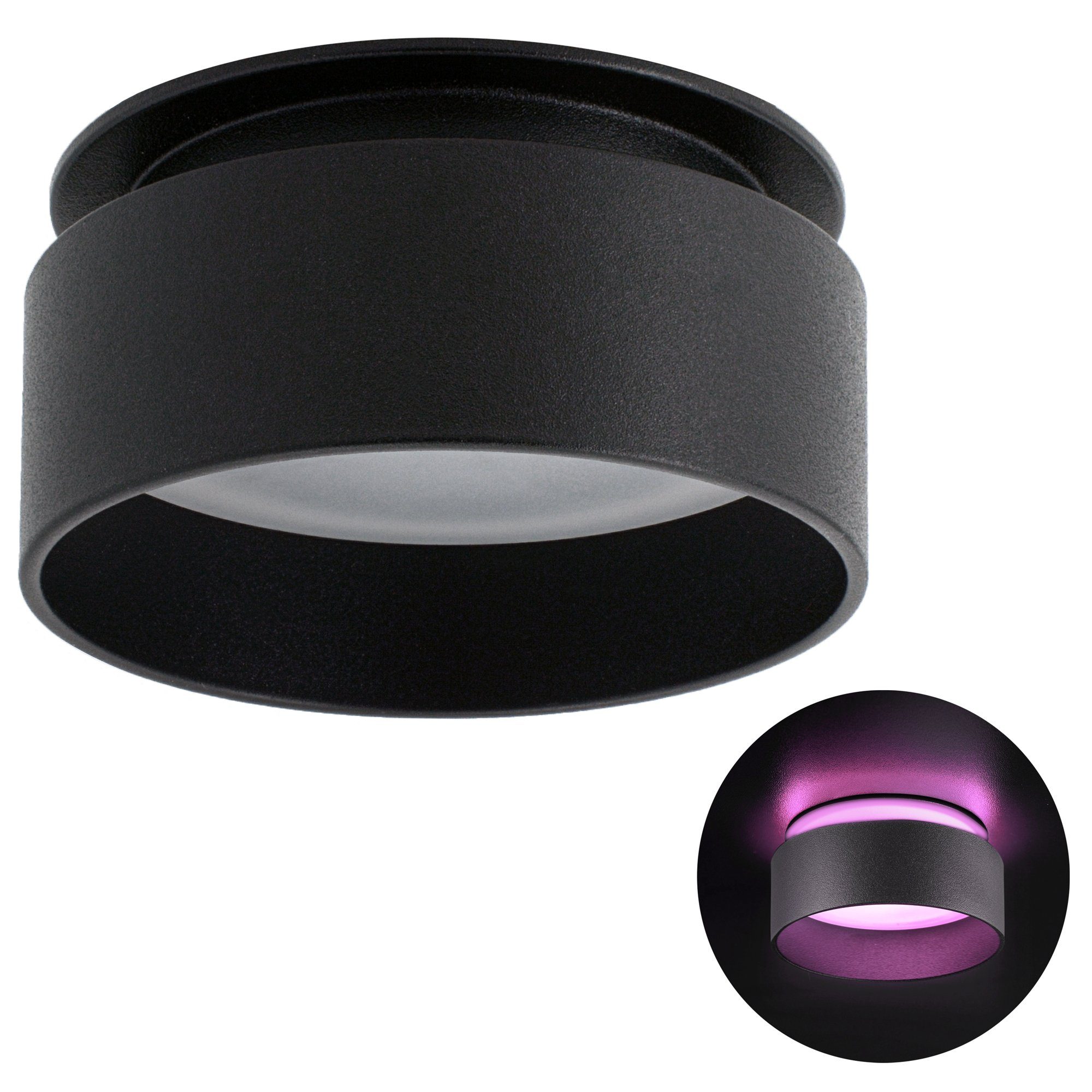 SSC-LUXon LED Aufbaustrahler Sudara Design LED Einbauspot schwarz indirektes Licht mit LED RGB, RGB & Weißtöne