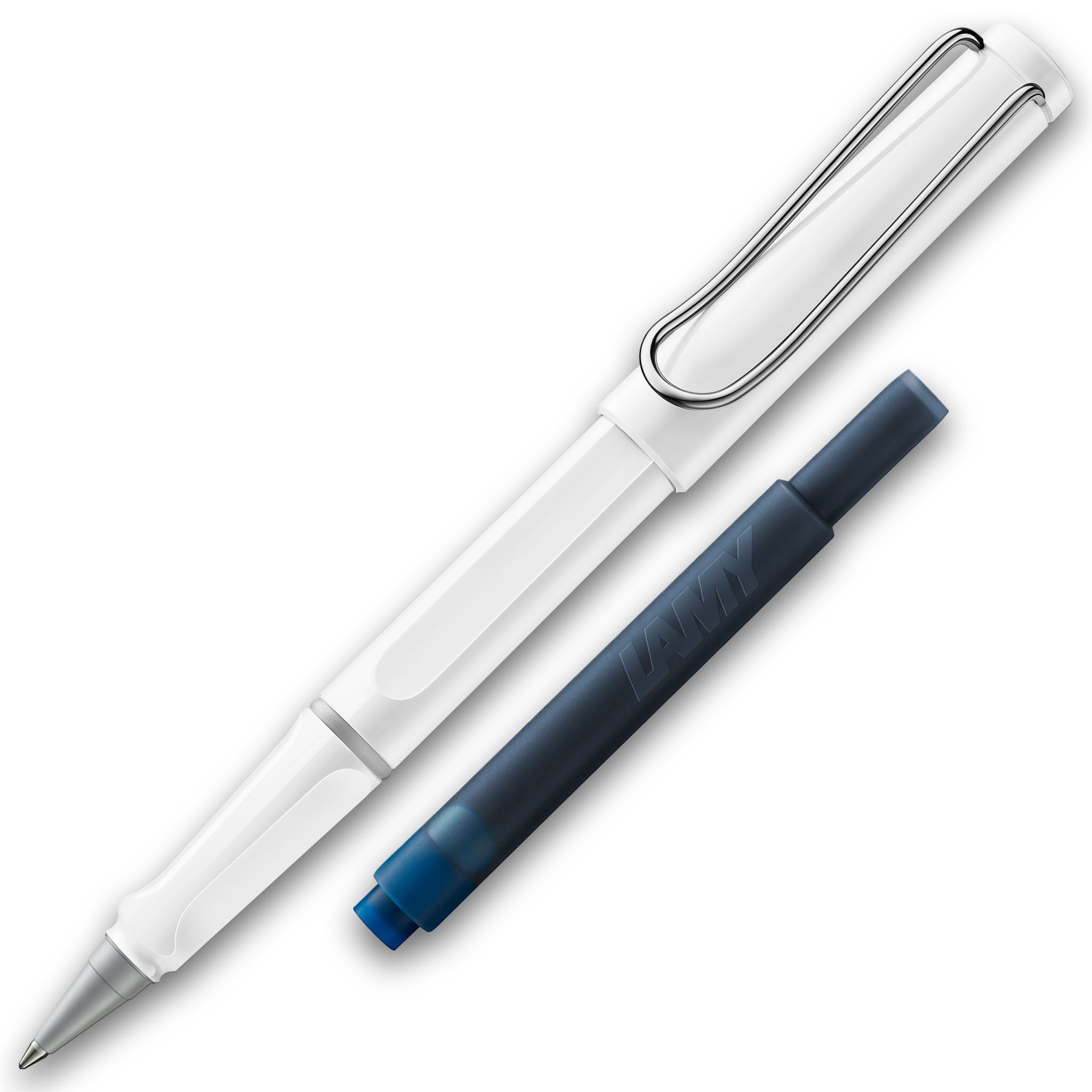 LAMY Tintenroller LAMY Tintenroller Safari Weiß ROLL-INK Füller ergonomisch mit löschbar