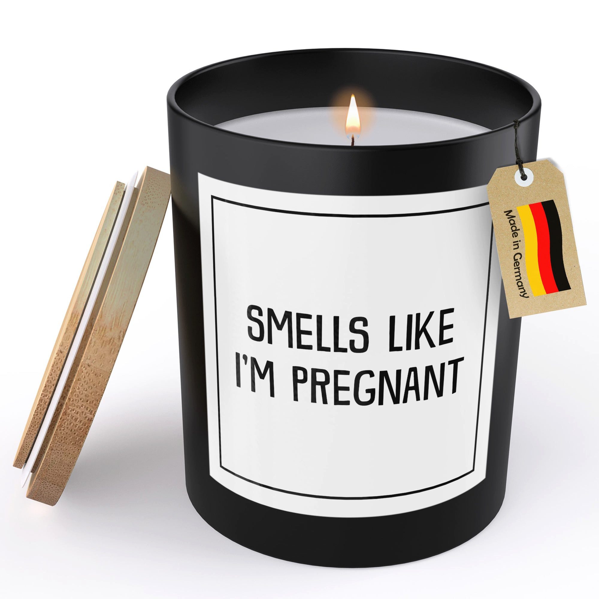 22Feels Duftkerze HANDGEMACHT Zitrus Frauen Geschenk Deko Glas, MADE IN GERMANY, Europäisches Sojawachs, Bambusdeckel und Glas, Vegan