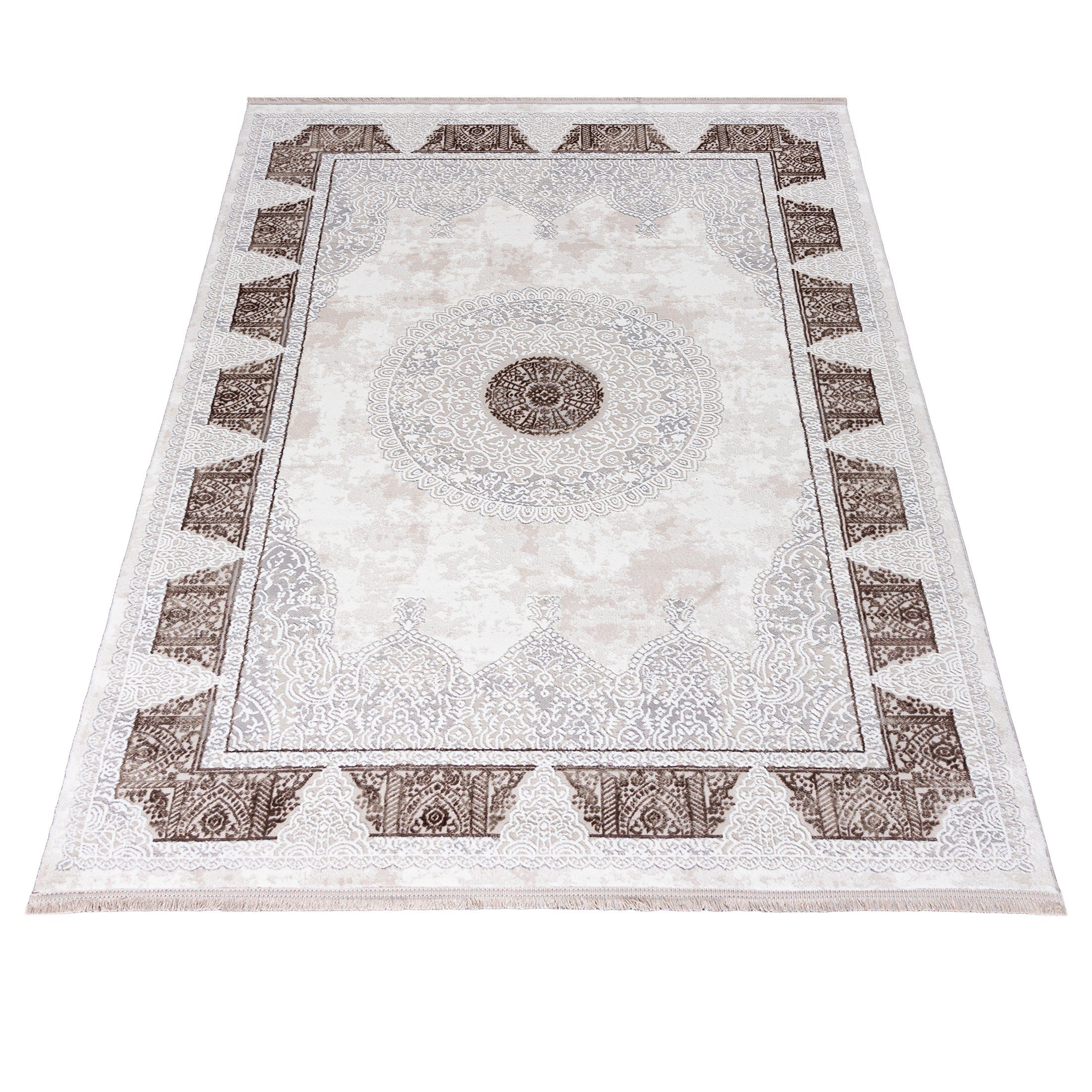 Mazovia Orientteppich Orientalisch Teppich mit Fransen, 80 x 150 cm, Kurzflor, Fransen, Orientteppich, Vintage – Bild 4 von 5