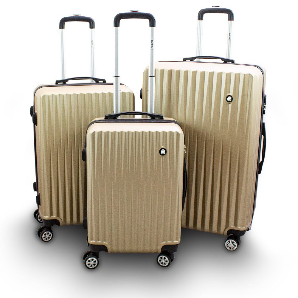 Barut Trolleyset Barut Reisekofferset 3-teilig Modell General Champagner, (Set, 3 tlg., MS-17078)