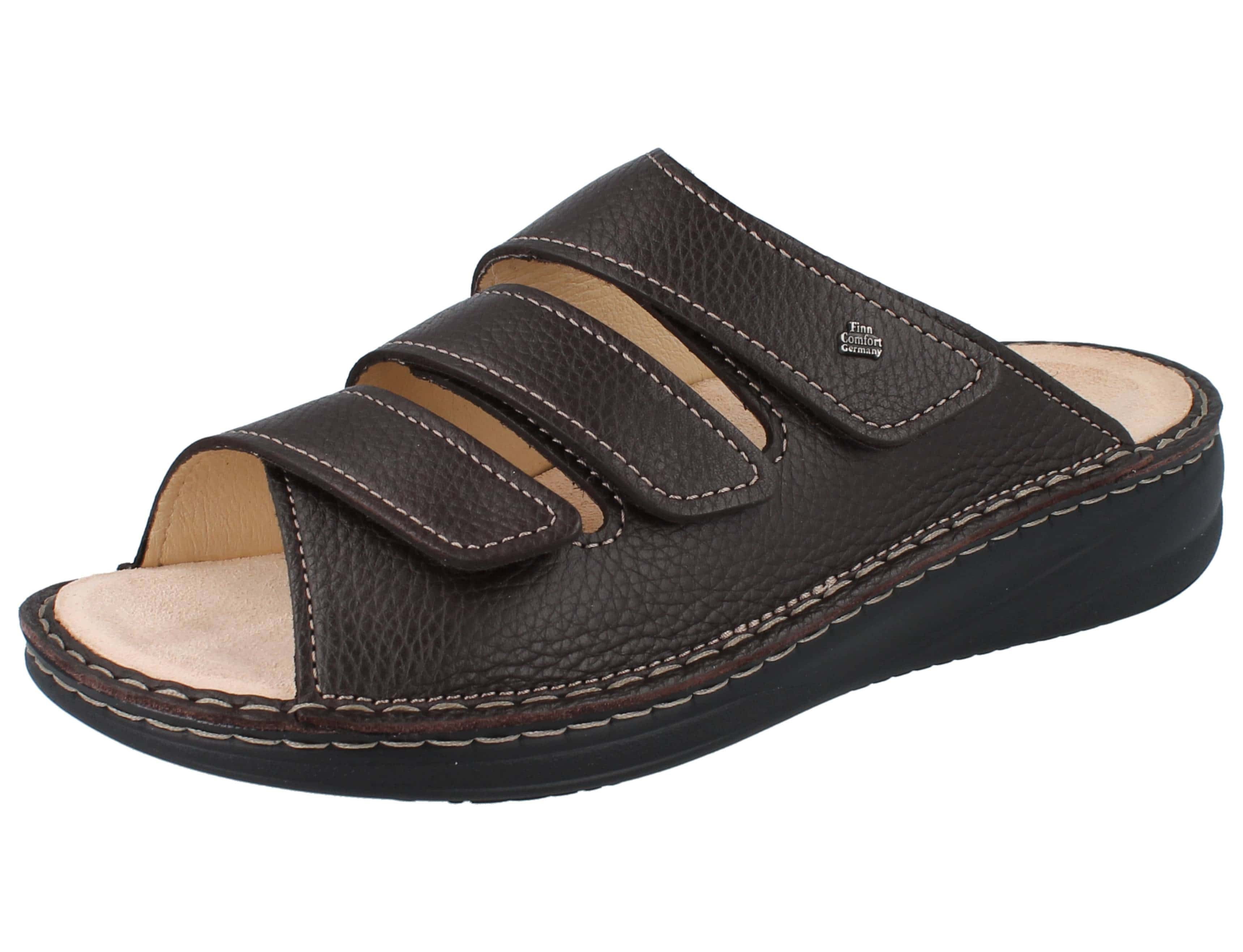 FINN COMFORT Keros Herren Pantolette braun Rauleder - Größe: 46 Hausschuh