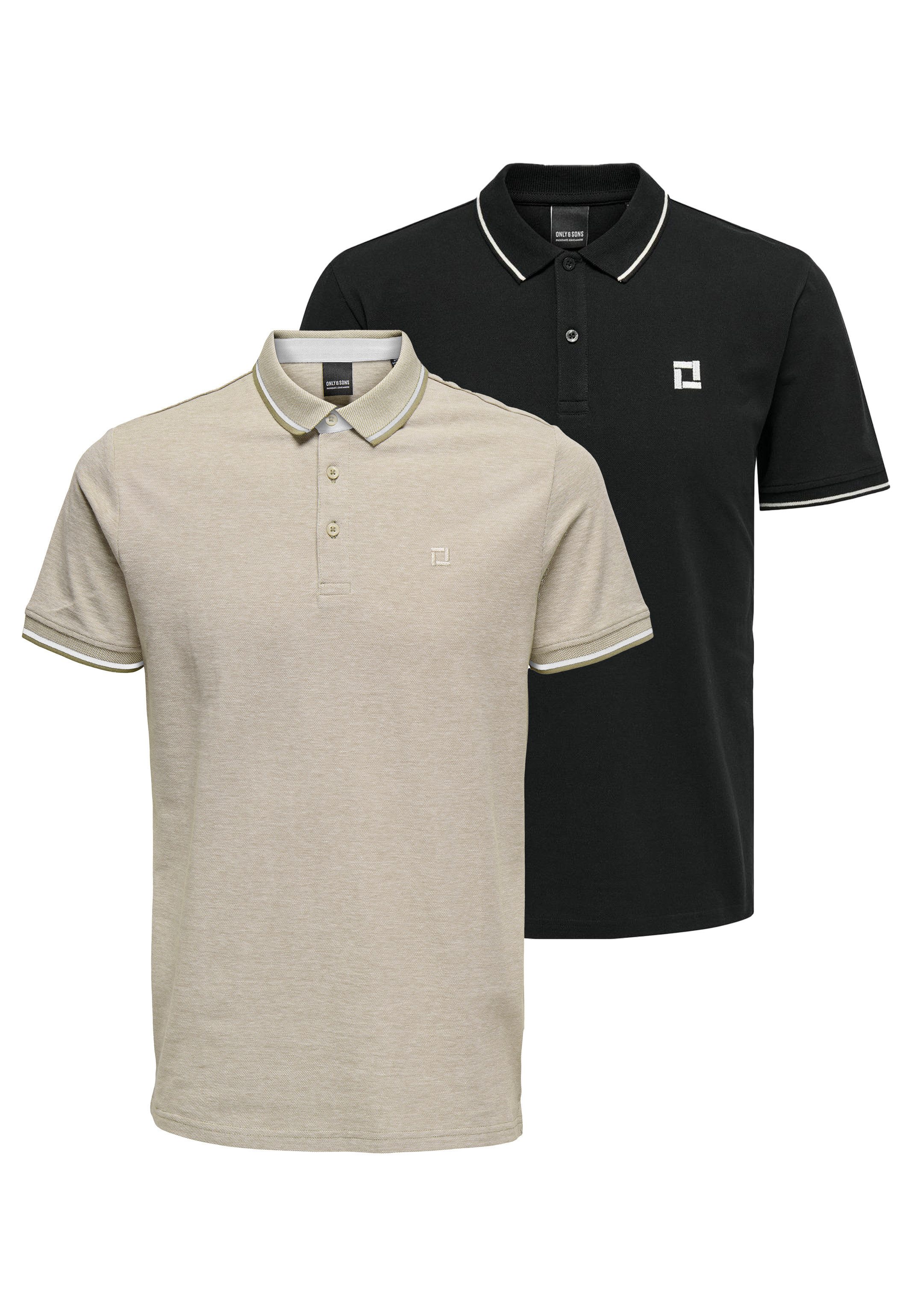 Schwarz / beige