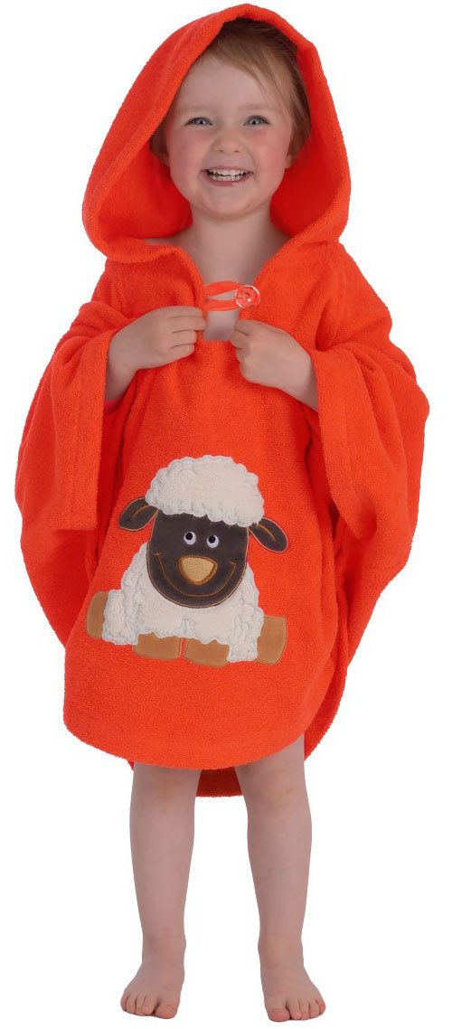 Wewo fashion Badeponcho 8034, Midilänge, Frottier, Kapuze, Kleinkindponcho