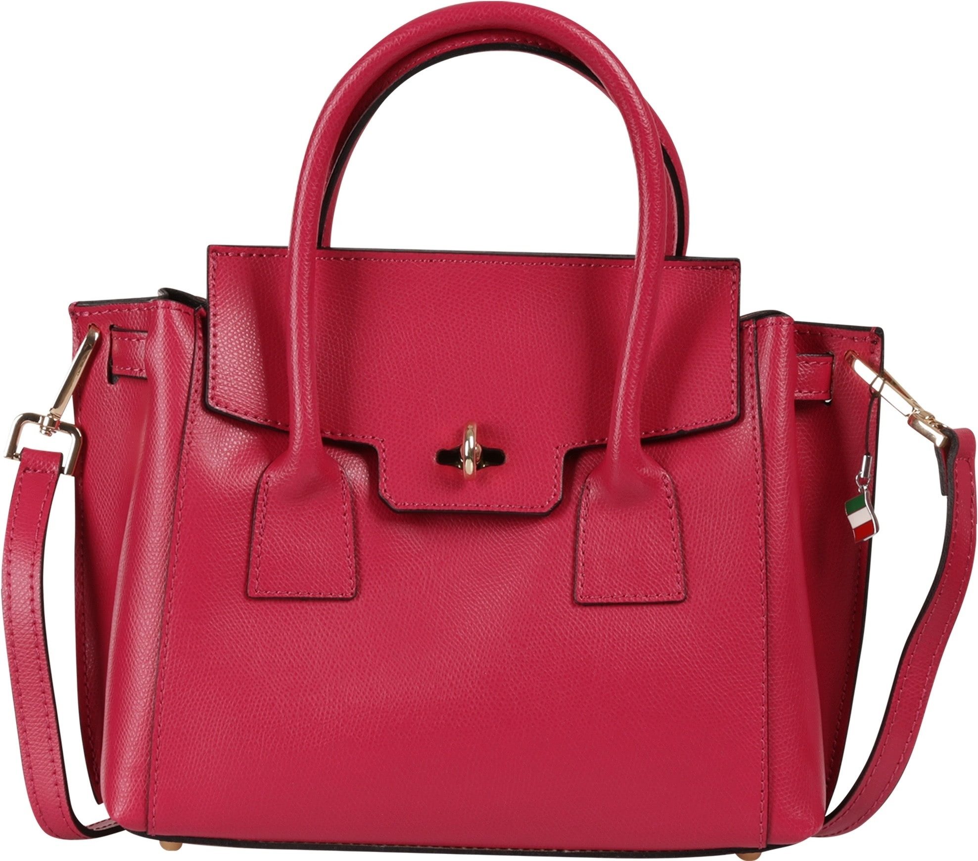 FLORENCE Handtasche Florence Damen Handtasche Leder Tasche (Handtasche), Damen Handtasche Leder, fuchsia, pink ca. 30cm x ca. 22cm hoch