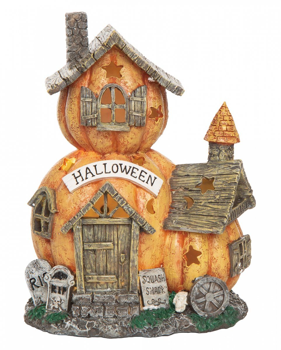 Horror-Shop Dekoobjekt Leuchtendes Haunted Pumpkin Haus günstig online kaufen