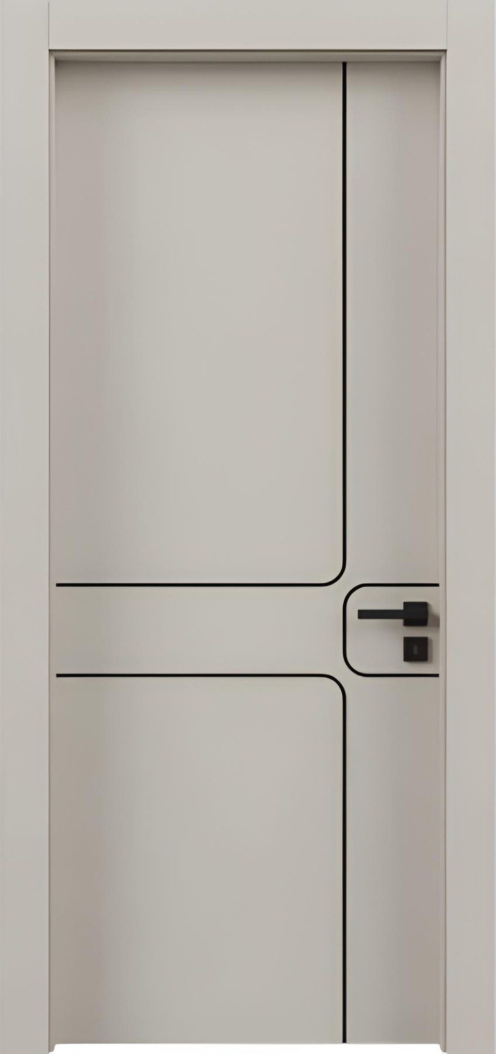 JVmoebel Zimmertür Graue Innentür aus Holz für moderne Wohnräume