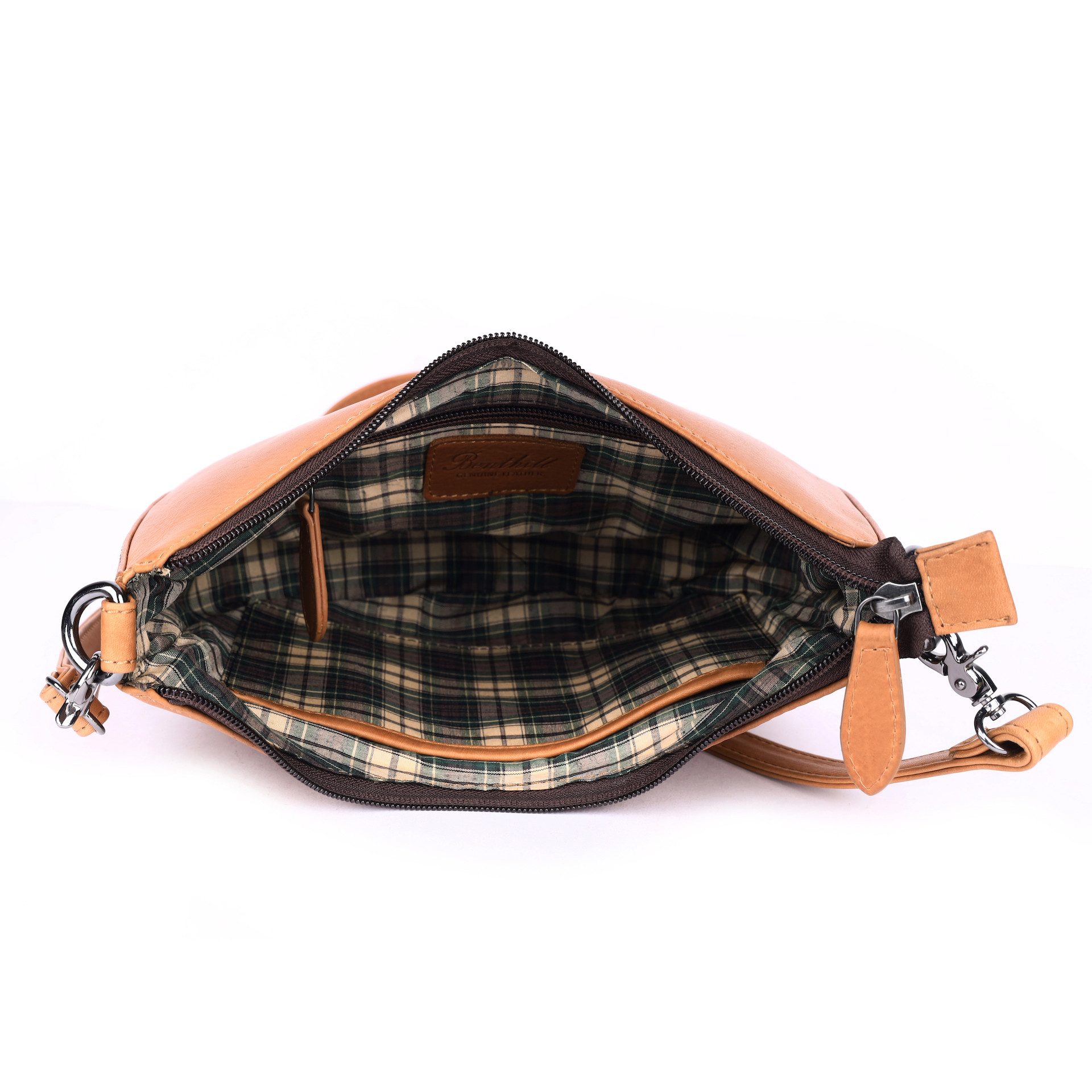 Benthill Handtasche Damen Echt Leder Schultertasche Klein Vintage Hobo Bag Beutel, Reißverschlussfach – Bild 4 von 5