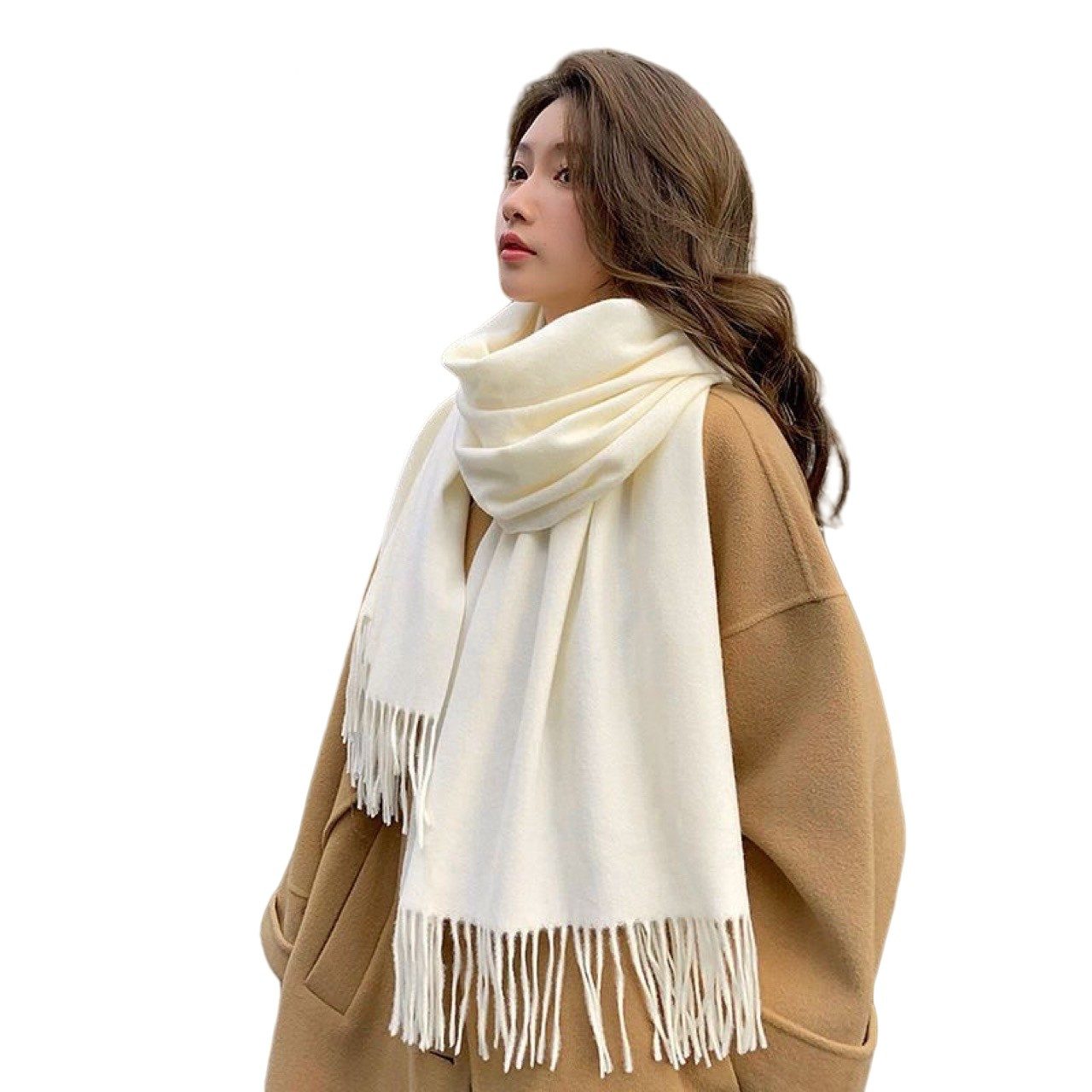 Coonoor Modeschal Winter Warme Schal,Oversized Fransen Poncho, für Herbst W günstig online kaufen