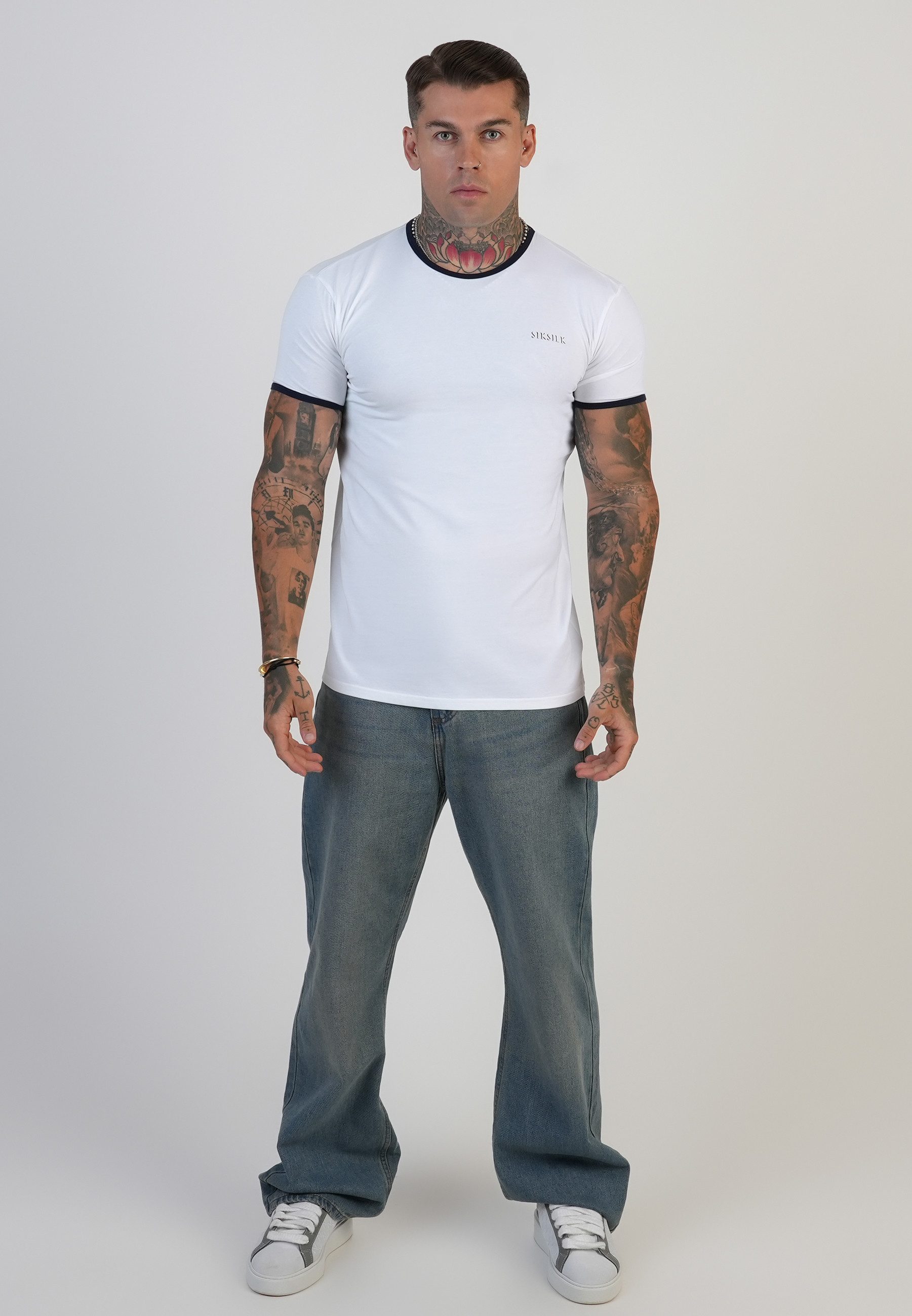 Siksilk T-Shirt SikSilk Herren Ringer T-Shirt