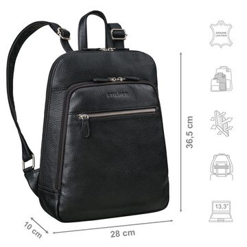 STILORD Cityrucksack "Giselle" Leder Laptop Rucksack 13,3 Zoll - 14 Zoll