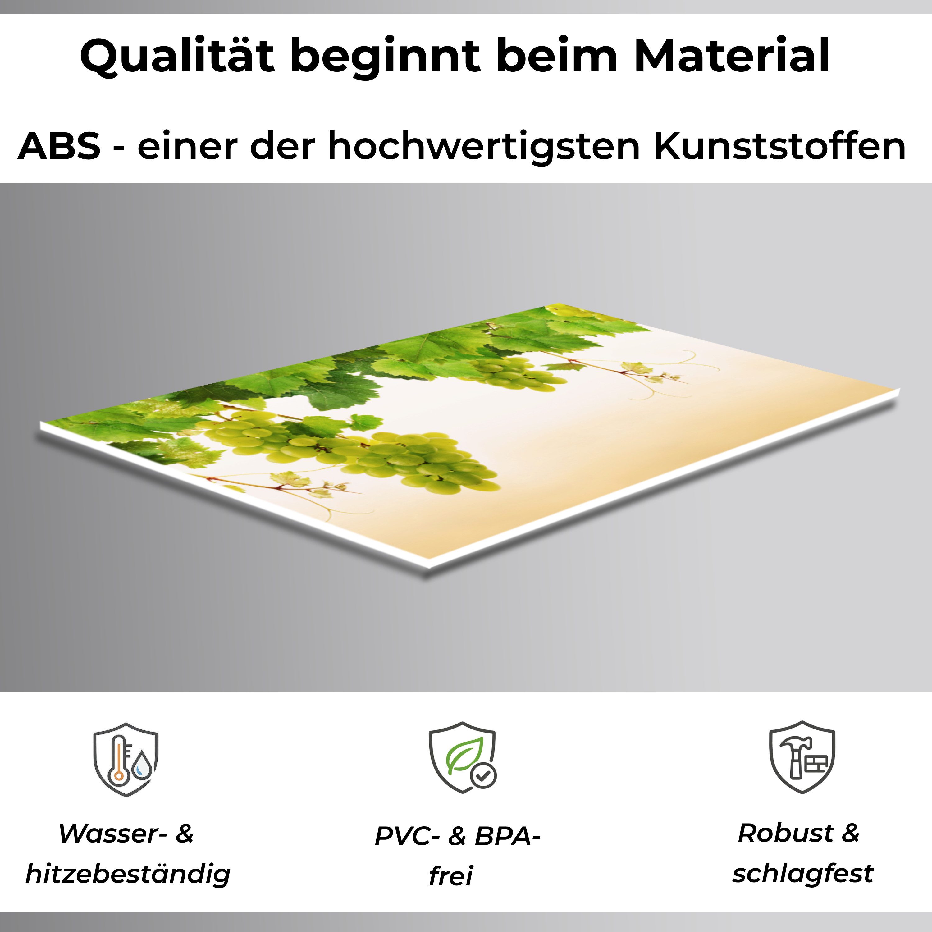 Rodnik Küchenrückwand Trauben, monolithische ABS-Platte mit Direktdruck, formstabil und langlebig