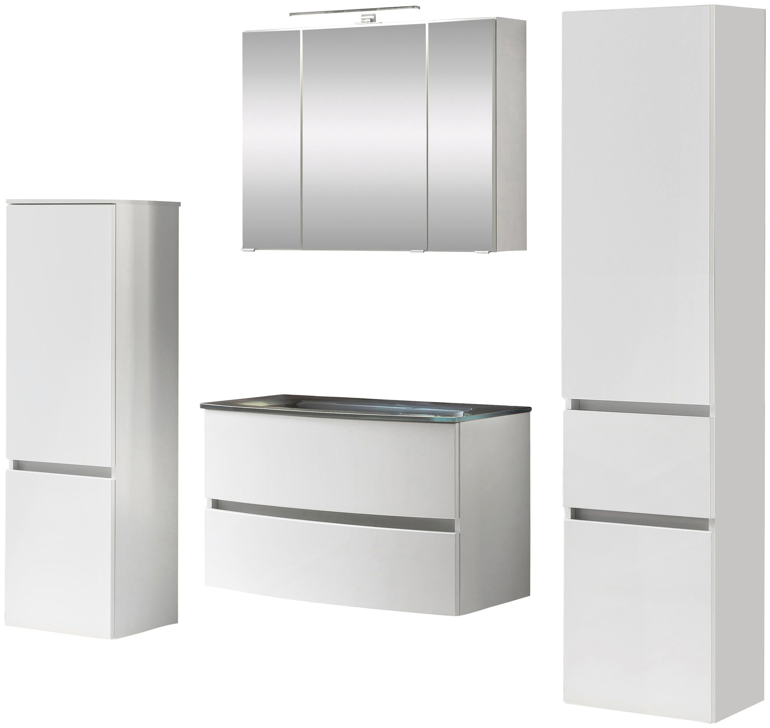 welltime Badezimmer-Set Kaunas, (Set, 4-St), Waschtisch-Set günstig online kaufen