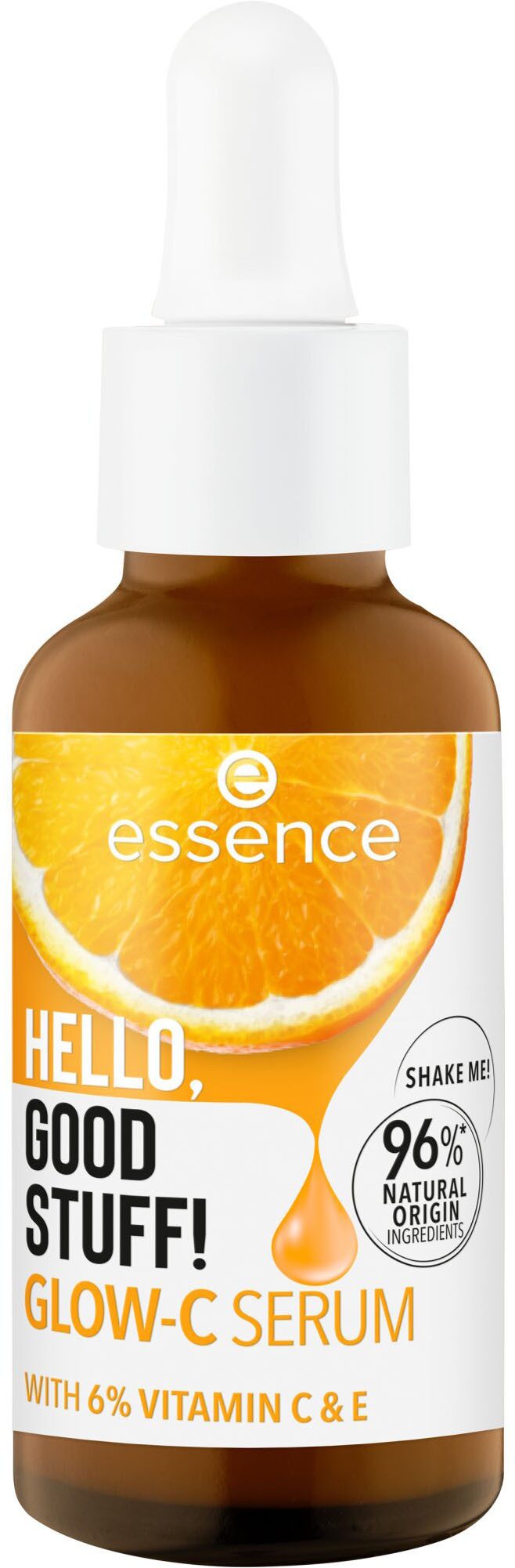 Essence Gesichtsserum HELLO, GOOD STUFF! GLOW-C SERUM Set, 3-tlg., Zieht schnell ein, mit Vitamin C, E und Orangenextrakt, vegan.