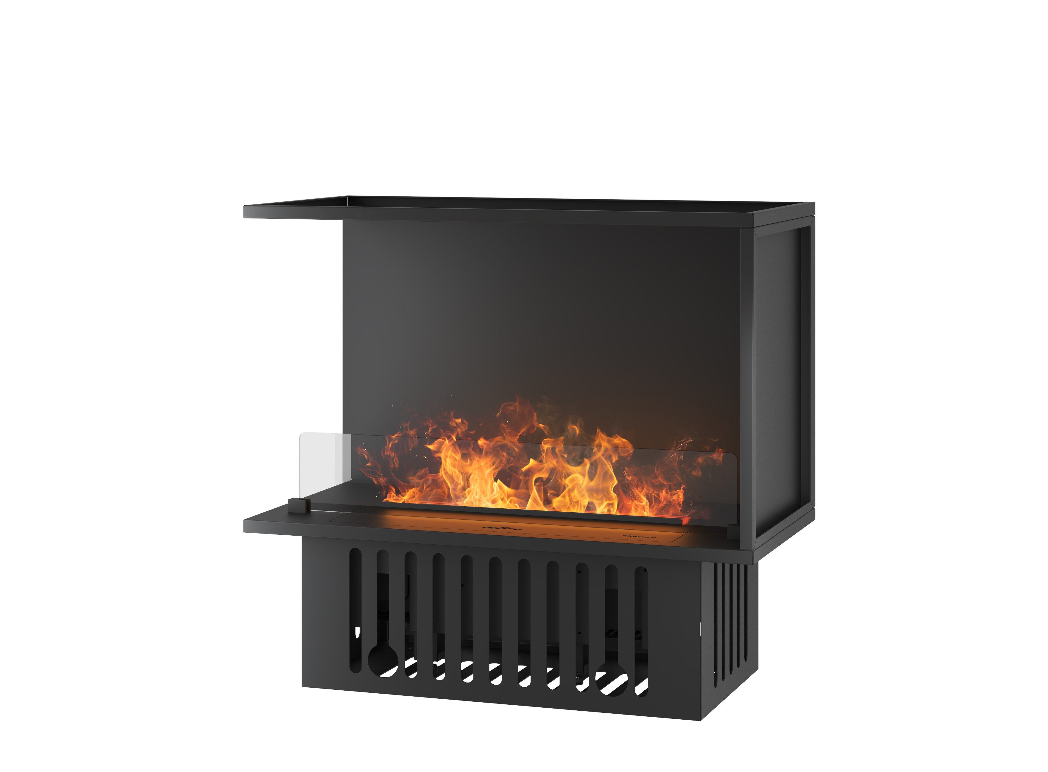 Infire Elektrokamin INVAPO Inside Corner Links offen Elektrokamineinsatz