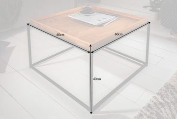 riess-ambiente Couchtisch ELEMENTS 60cm natur / schwarz (Einzelartikel, 1-St), Wohnzimmer · Eichen-Design · Metall · abnehmbares Tablett · Industrial