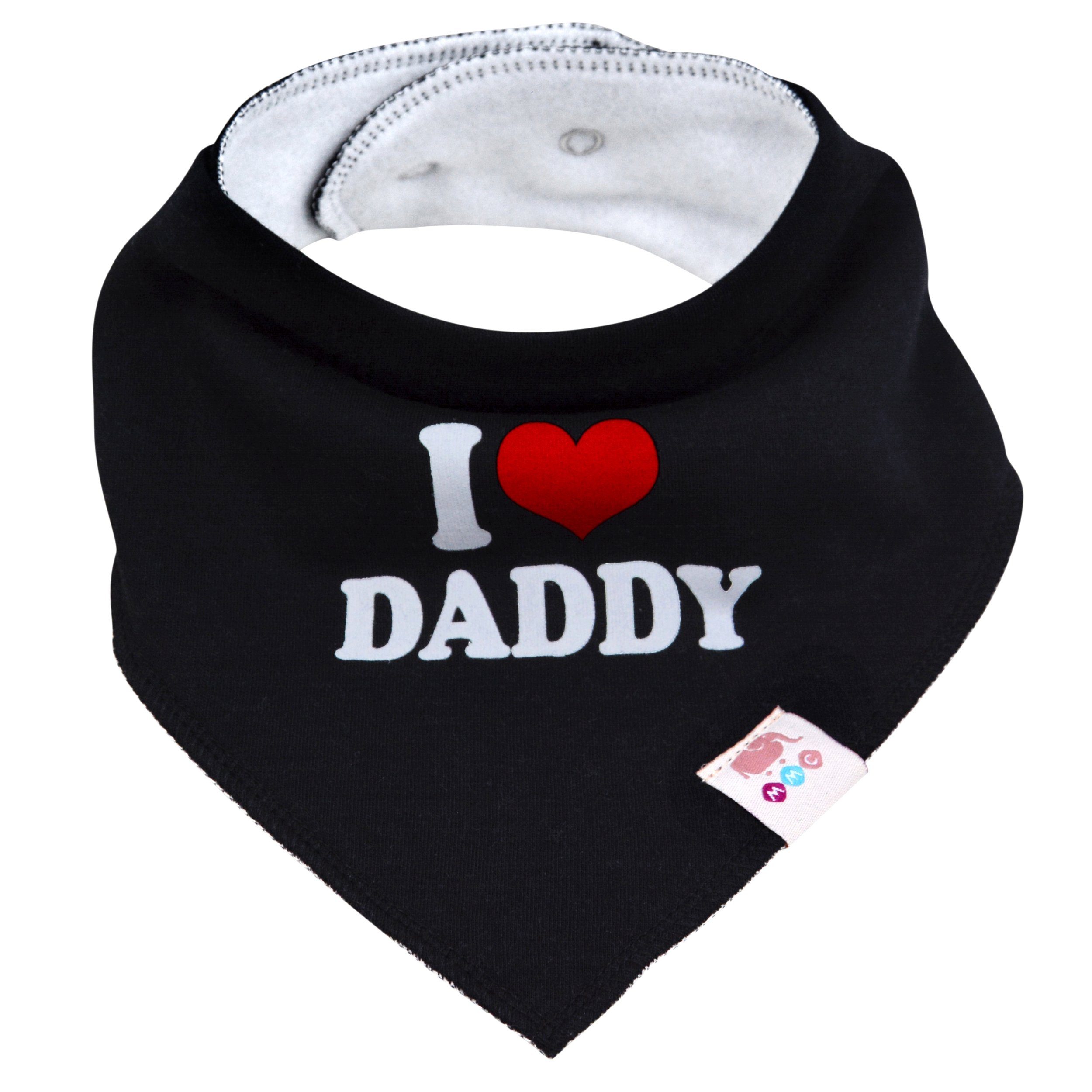 M.M.C. Lätzchen I Love Mommy Daddy Dreieckstücher, (6-St), Halstücher