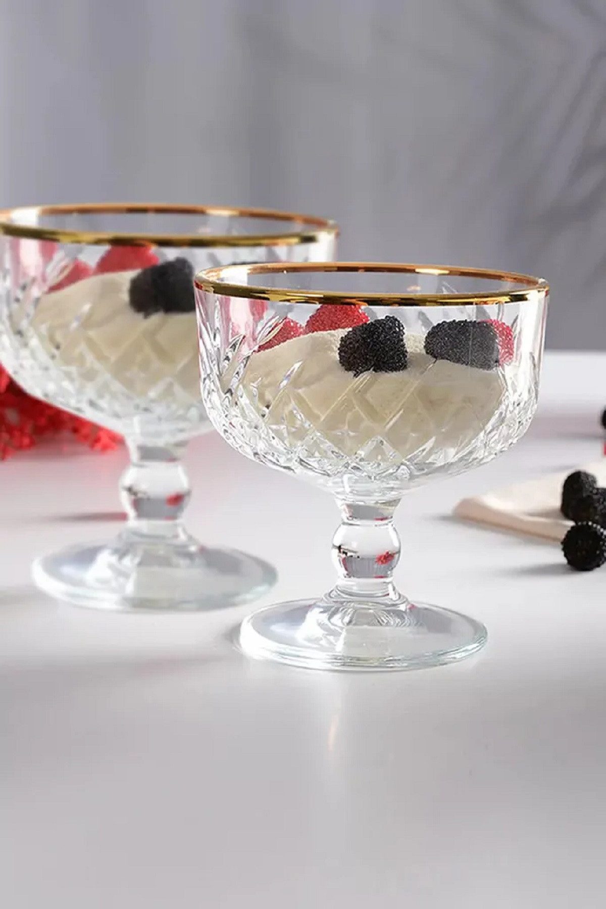 Pasabahce Dessertschale Timeless 440211 Dessertschale im Kristalldesign 280 ml 2er Set, (2-tlg)
