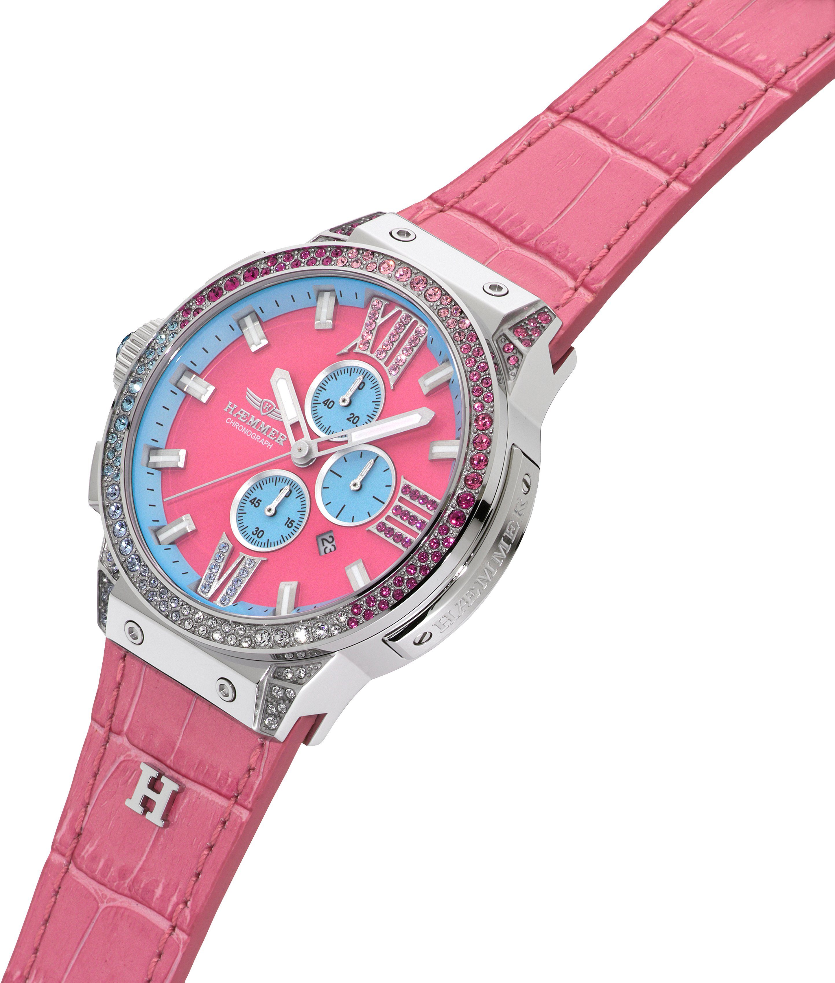 HAEMMER GERMANY Chronograph EMINENT RUBY, E-011, Quarzuhr, Damenuhr, Datum, günstig online kaufen