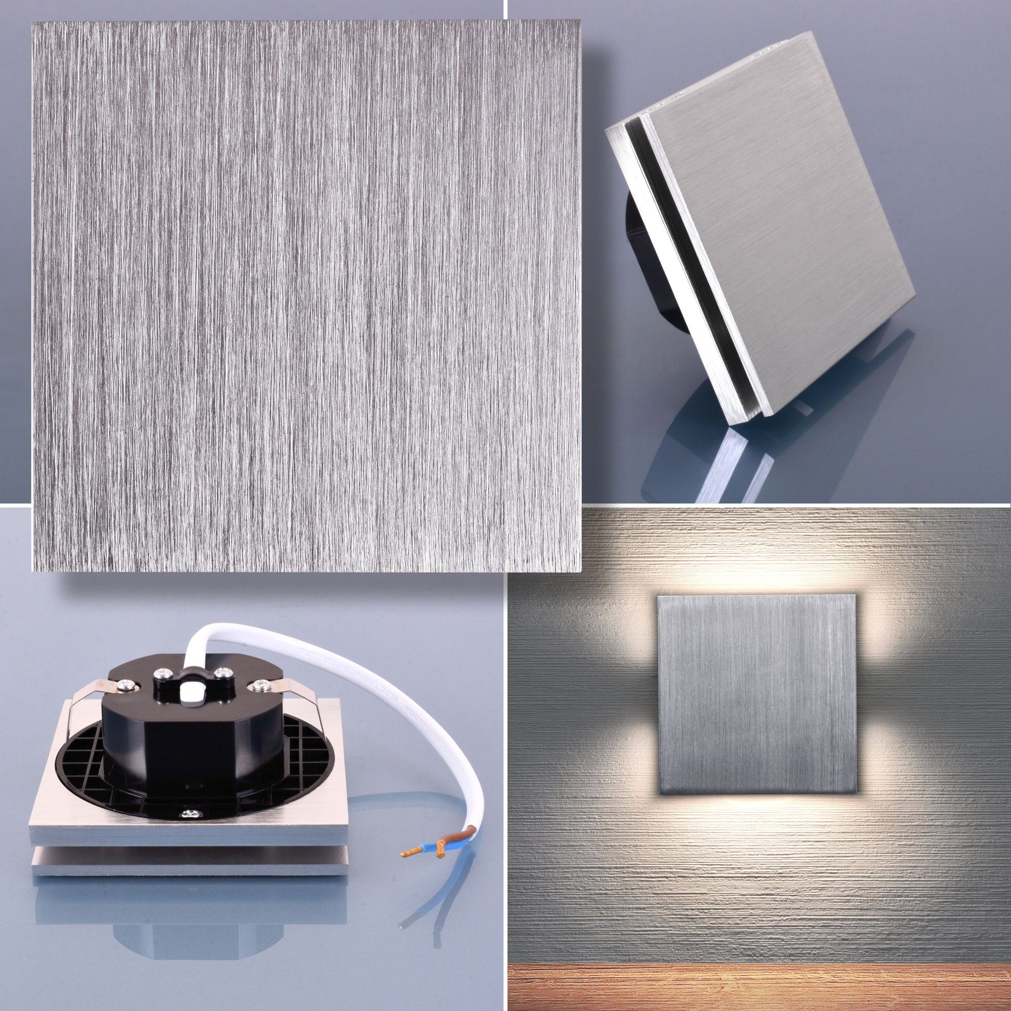 Maxkomfort LED Wandstrahler F45, LED fest integriert, 3000K, Warmweiß, Treppenbeleuchtung