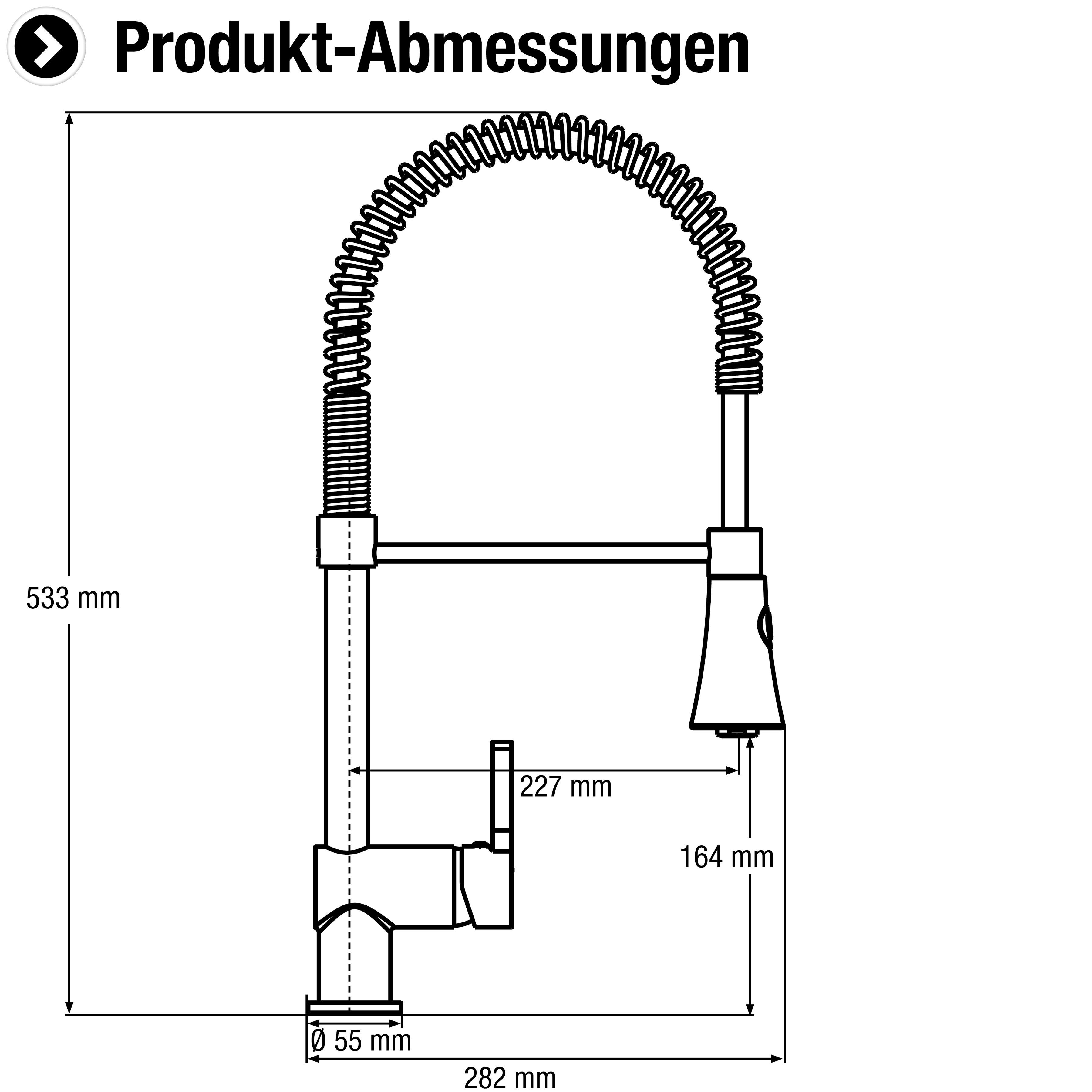 CORNAT Spültischarmatur Fuerte HD, Messing, verchromt