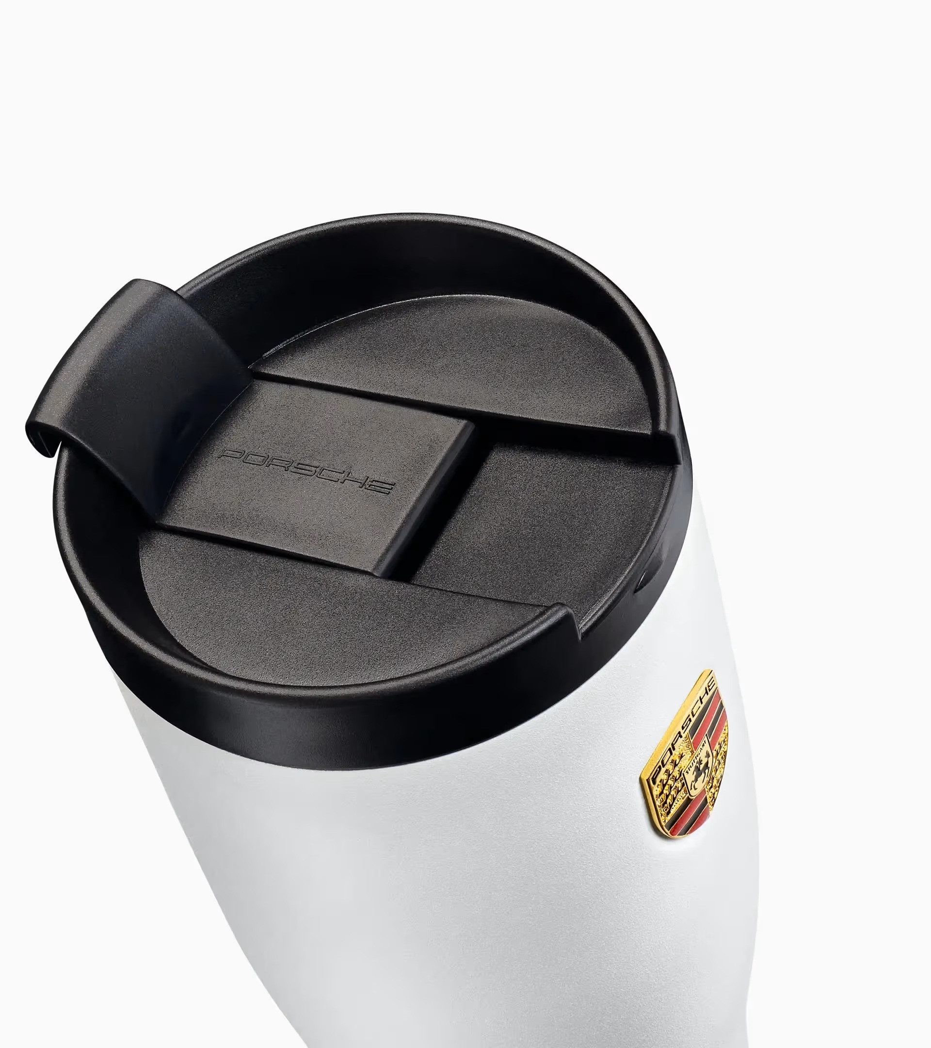 Porsche Thermobecher Isolierbecher mit Wappen ca. 900 ml pulverbeschichtet Cup Deckel