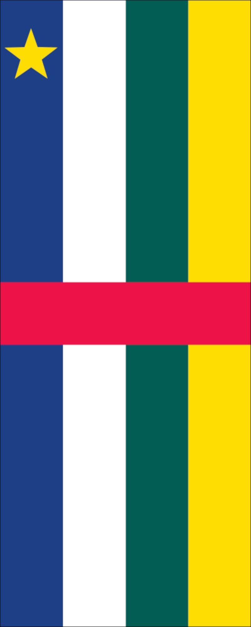 flaggenmeer Flagge Flagge Zentralafrikanische Republik 110 g/m² Hochformat