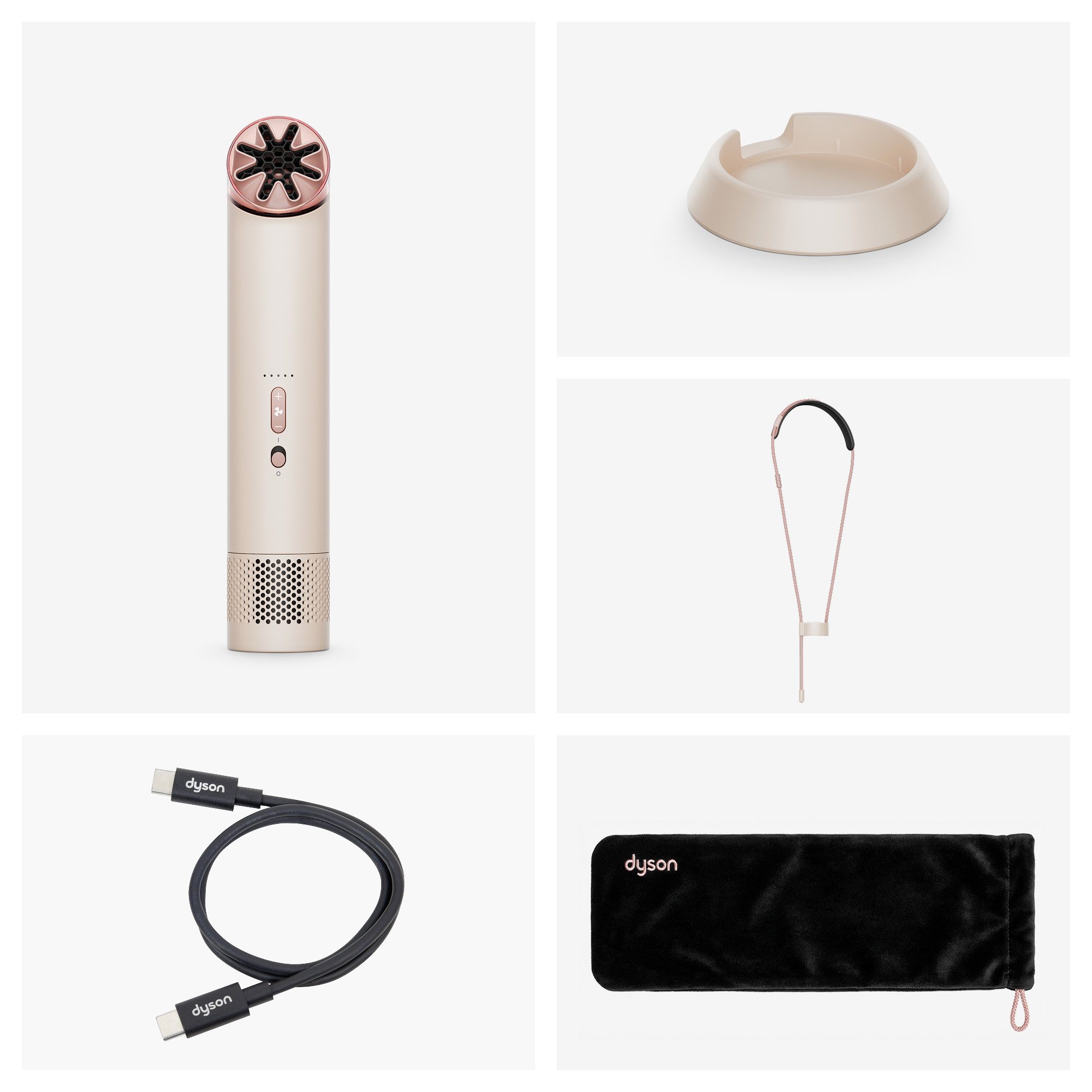 DYSON Handventilator HushJet Mini Cool, 360° drehbare bladeless Düse, leise, mobil, 5 Luftstufen, Boost-Modus
