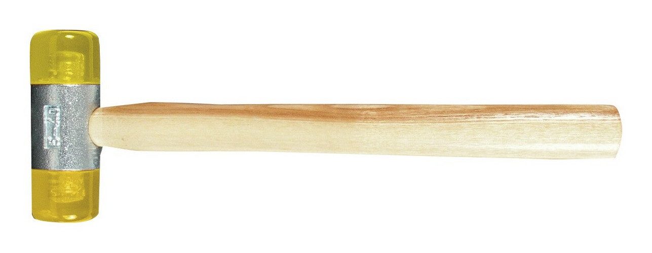 fortis Gummihammer, Kunststoffhammer gelb 22 mm Größe 1