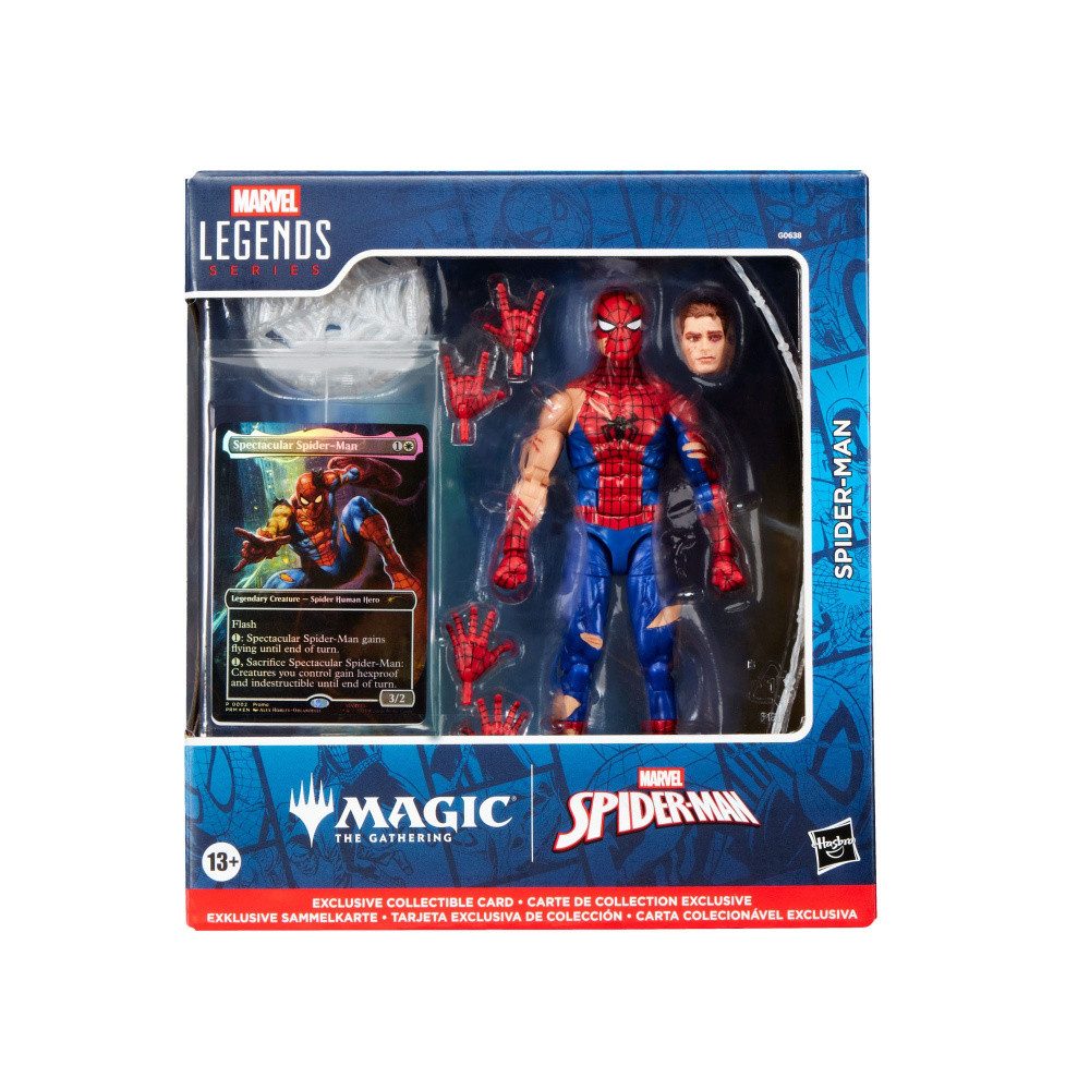 Hasbro Actionfigur Marvel Legends Magic: The Gathering Actionfigur Battle-Damaged Spider-
