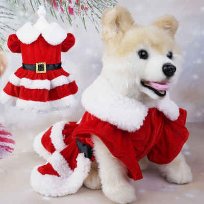 Rutaqian Tierkleid Welpenrock,Haustier Kleid, Haustier Weihnachtsmann Kostüm