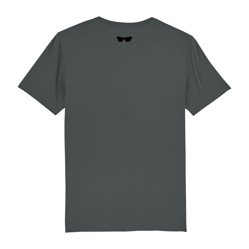 Anthrazit HIPSTER Rundhalsshirt Print-Shirt karlskopf Basic