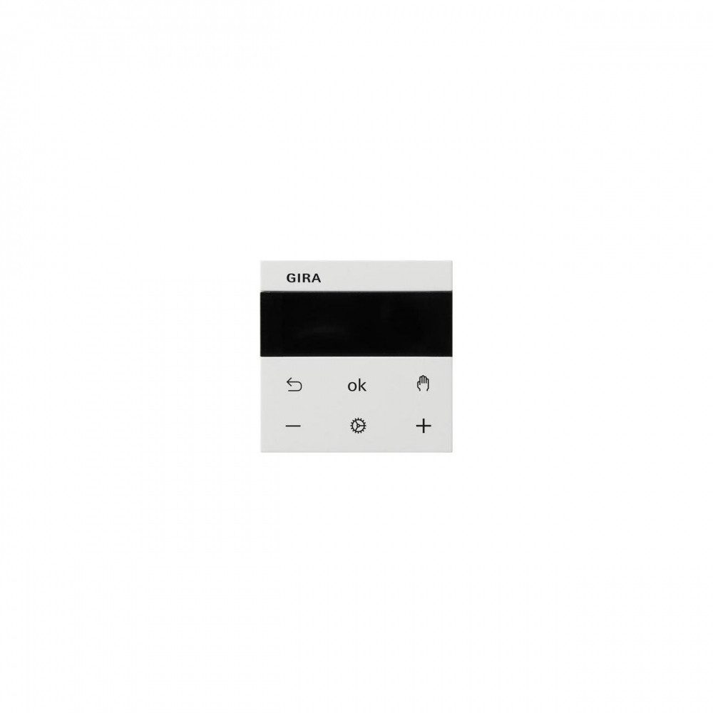 GIRA Heizkörperthermostat Gira S3000 Raumtemperaturregler Display System 55, (Elegantes Design in Reinweiß glänzend) Elegantes Design in Reinweiß glänzend