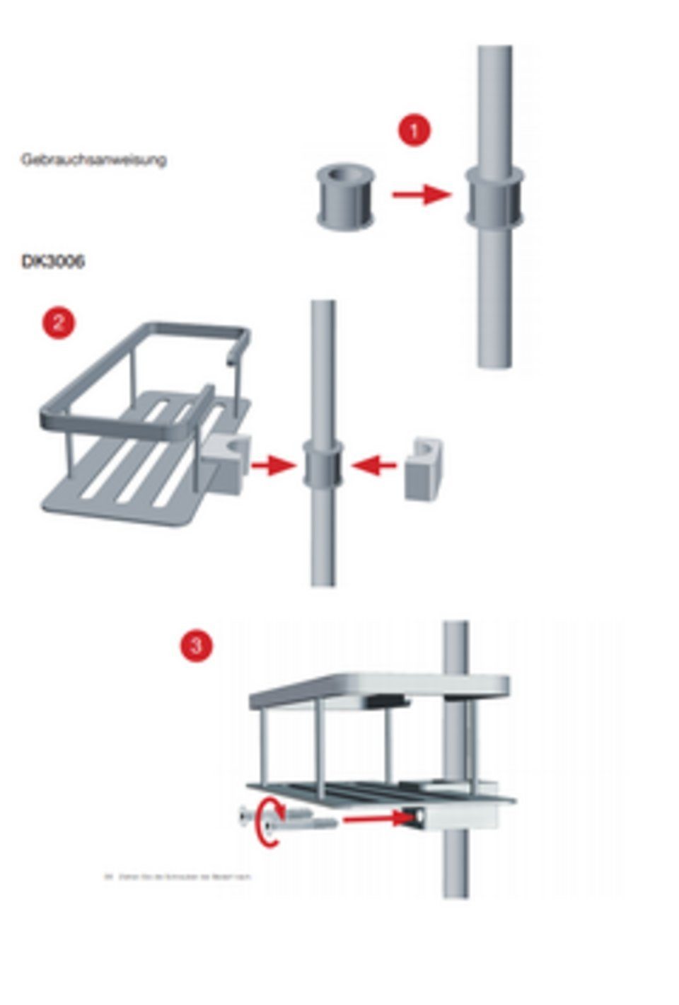 Smedbo Duschkorb Smedbo Sideline Duschkorb DK3006 – für Brausestange