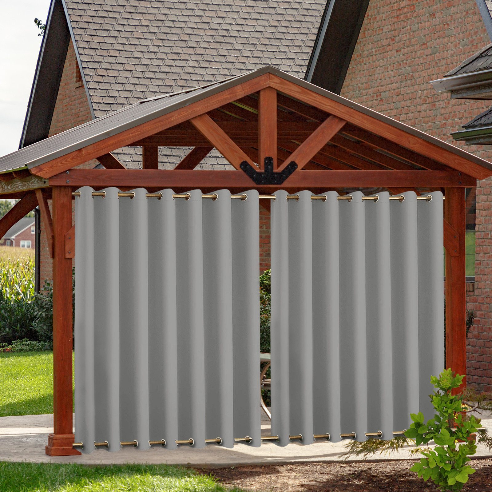 Qelus Outdoorgardine Wetterfest Outdoor Vorhang, Blickdicht günstig online kaufen