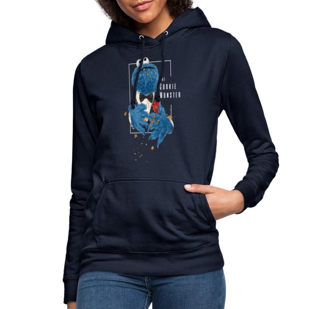 Spreadshirt Hoodie Sesamstraße The Cookie Monster Damen Hoodie (1-tlg)