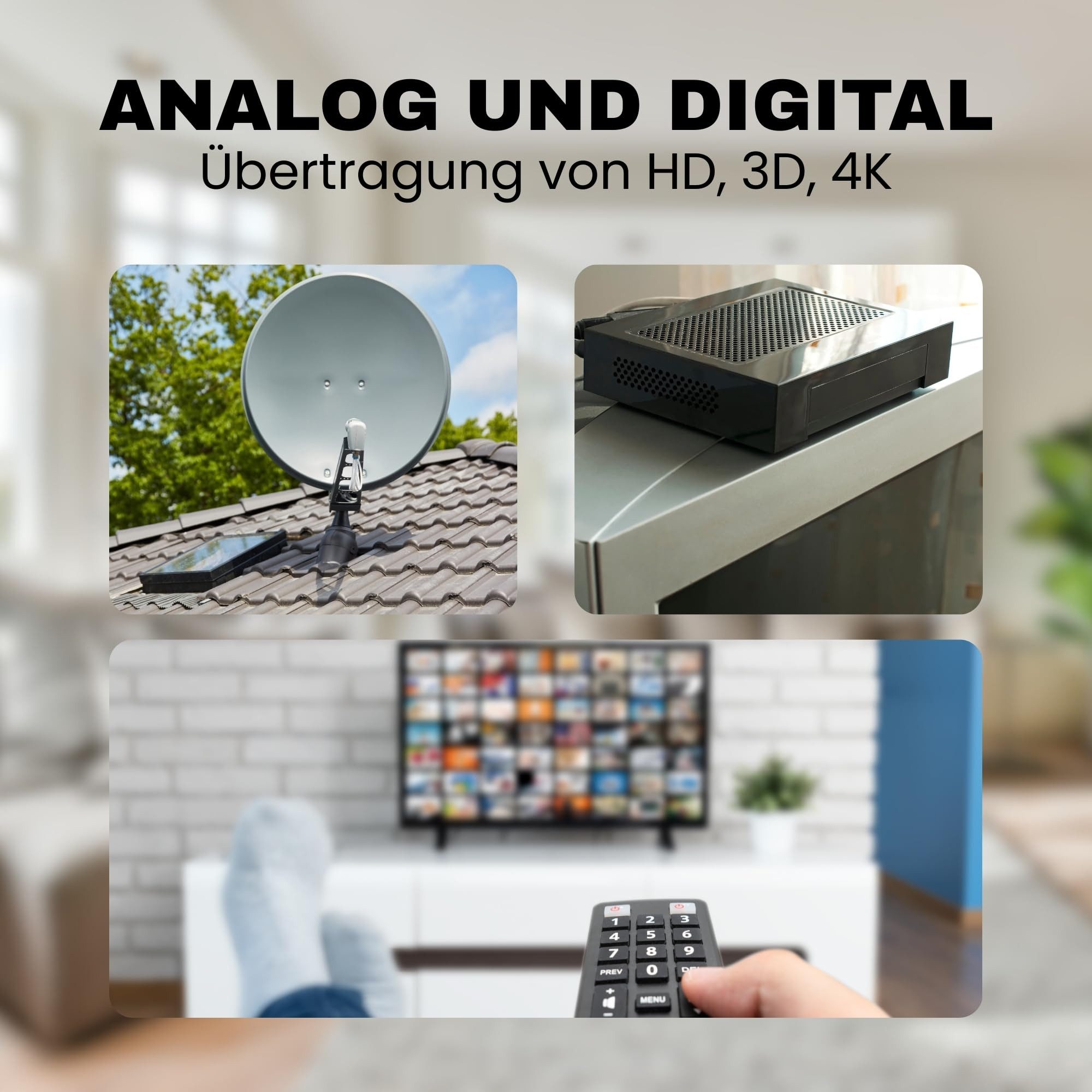 TronicXL SAT-Verteiler Sat Splitter 2-fach Antennen Verteiler Weiche Splitter Kabelfernsehen, F-Kupplungen – Bild 5 von 5
