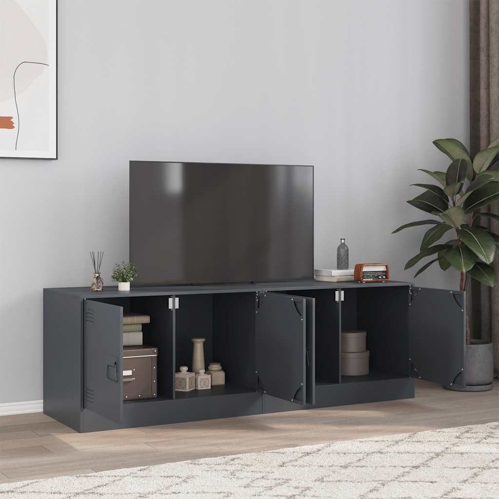 vidaXL TV-Schrank TV-Schränke 2 Stk. Anthrazit günstig online kaufen