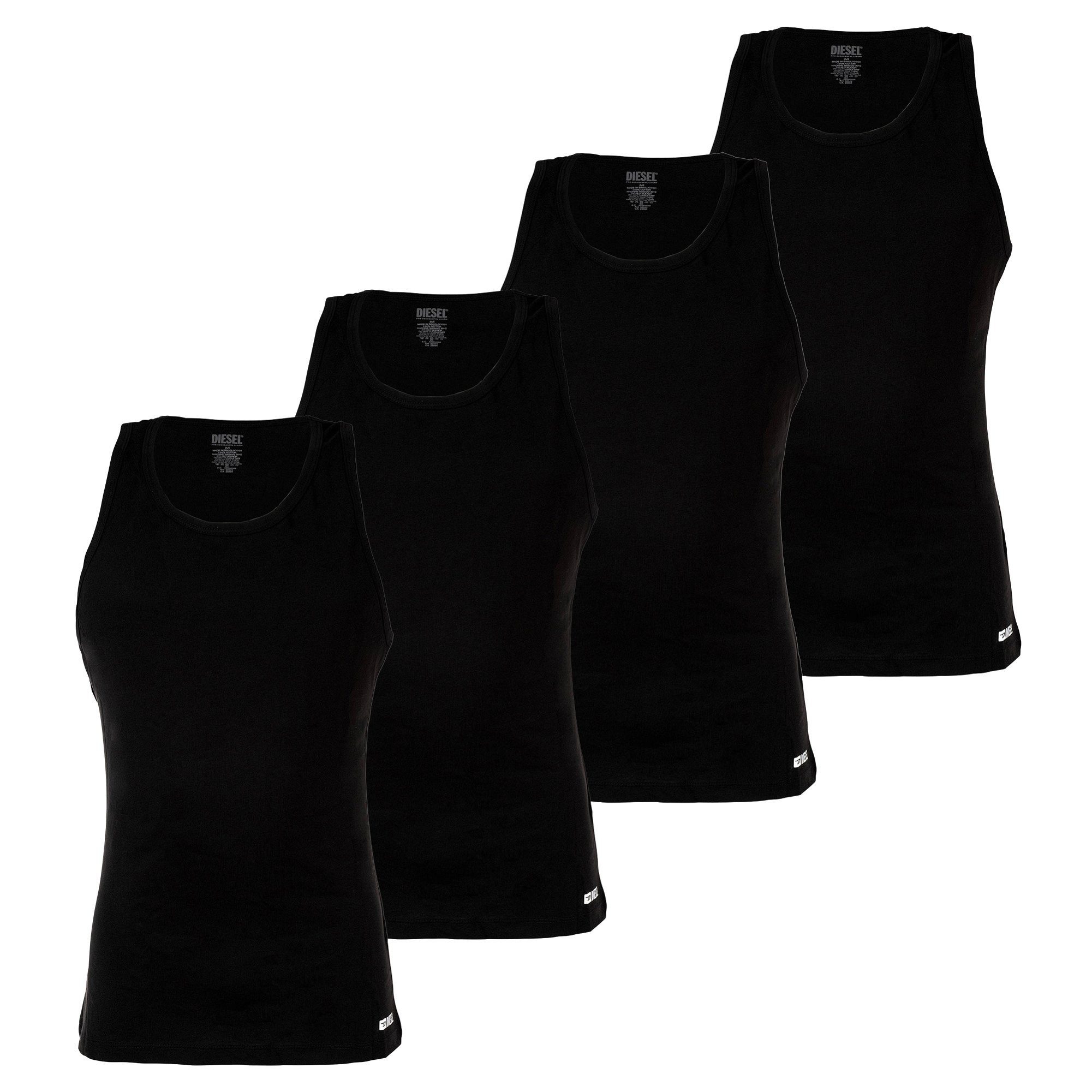 Diesel Unterhemd Herren Unterhemd 4er Pack Baumwolle (Packung, 4er Pack)