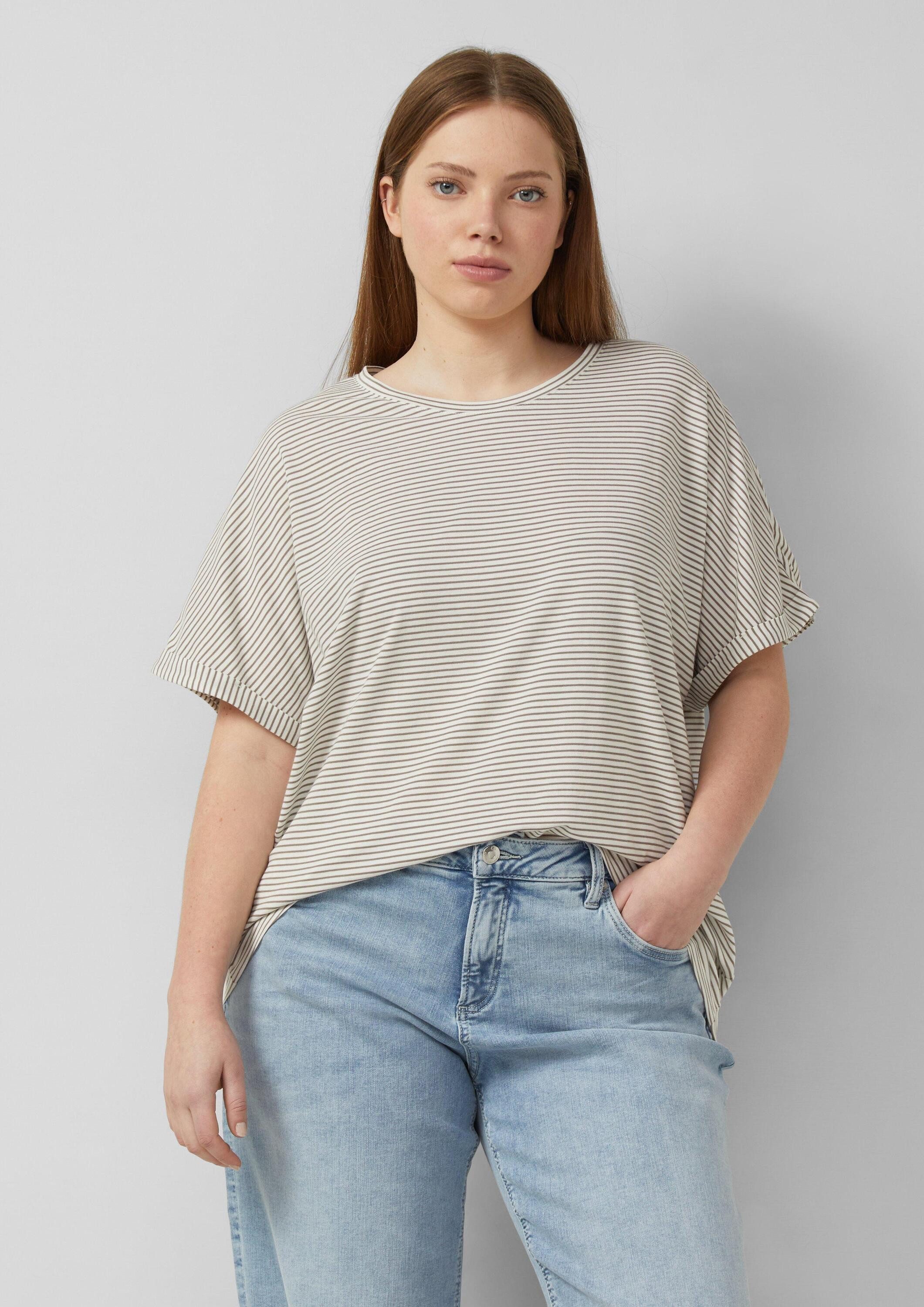 QS Kurzarmshirt T-Shirt T-Shirt im Modalmix