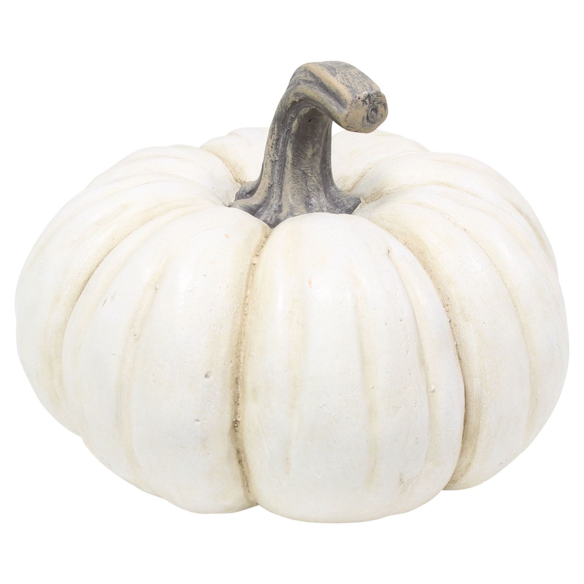 Home-trends24.de Dekofigur Kürbis weiß Herbst Deko Tischdeko Fensterdeko Halloween Ø 29 cm (1 St)