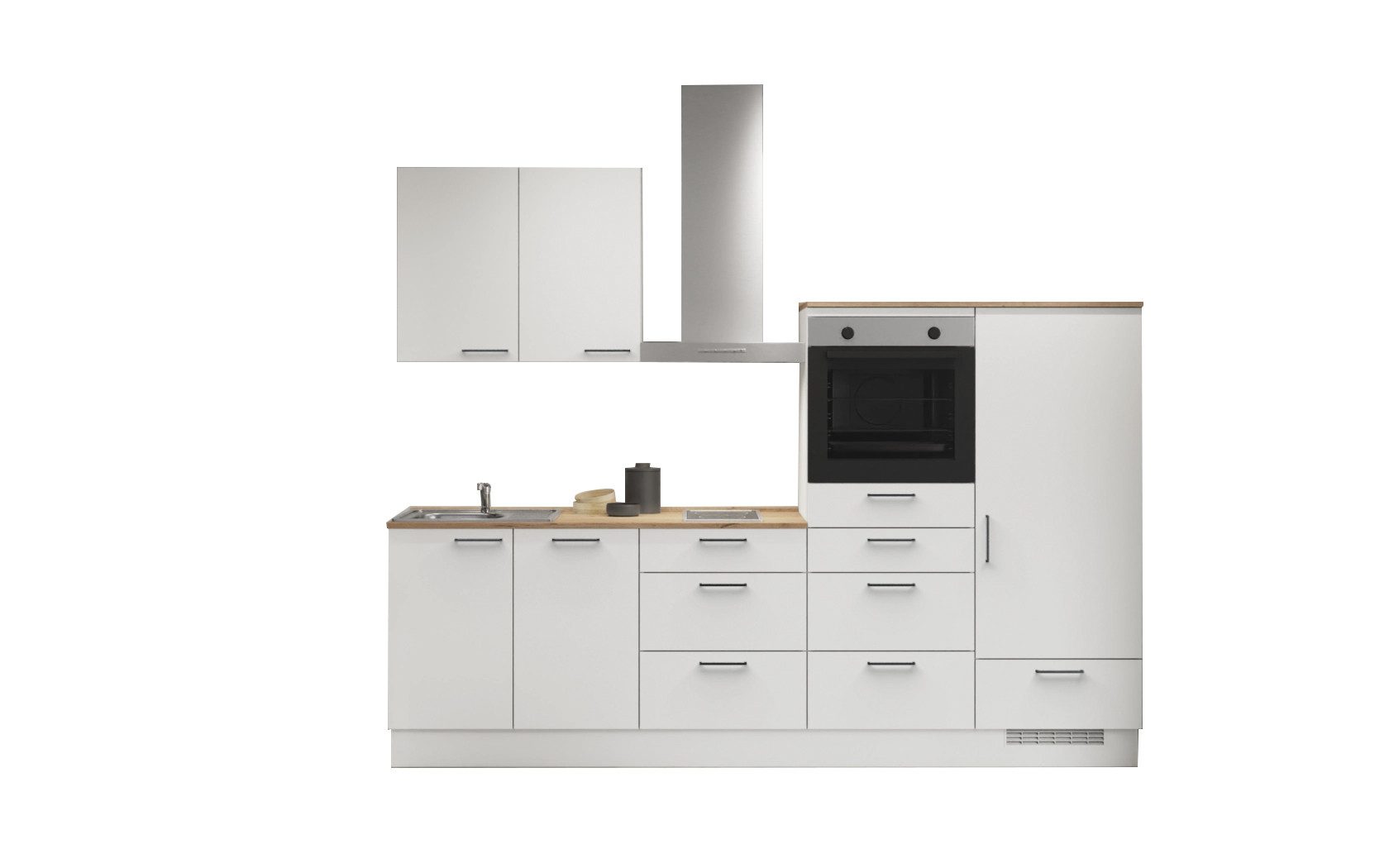 nobilia® Küchenzeile Siri, individuell anpassbar, gratis Küchenplanung mit Profis, (Breite 360 cm), vormontiert, wahlw. mit E-Geräten, inkl. Lieferung