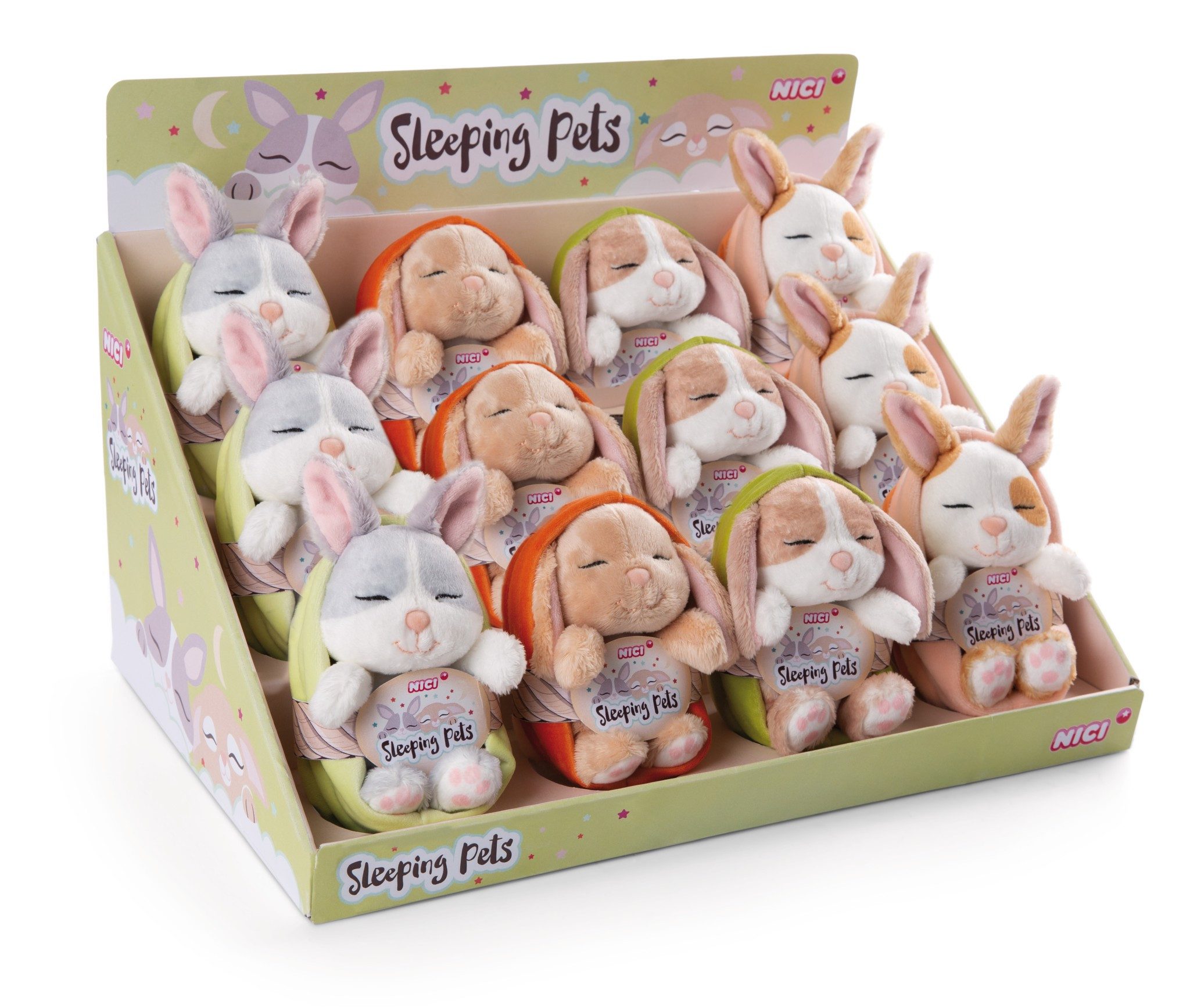 Nici Plüschfigur Nici 48705 Sortiment Kuscheltier Sleeping Pets Bunnies 12cm