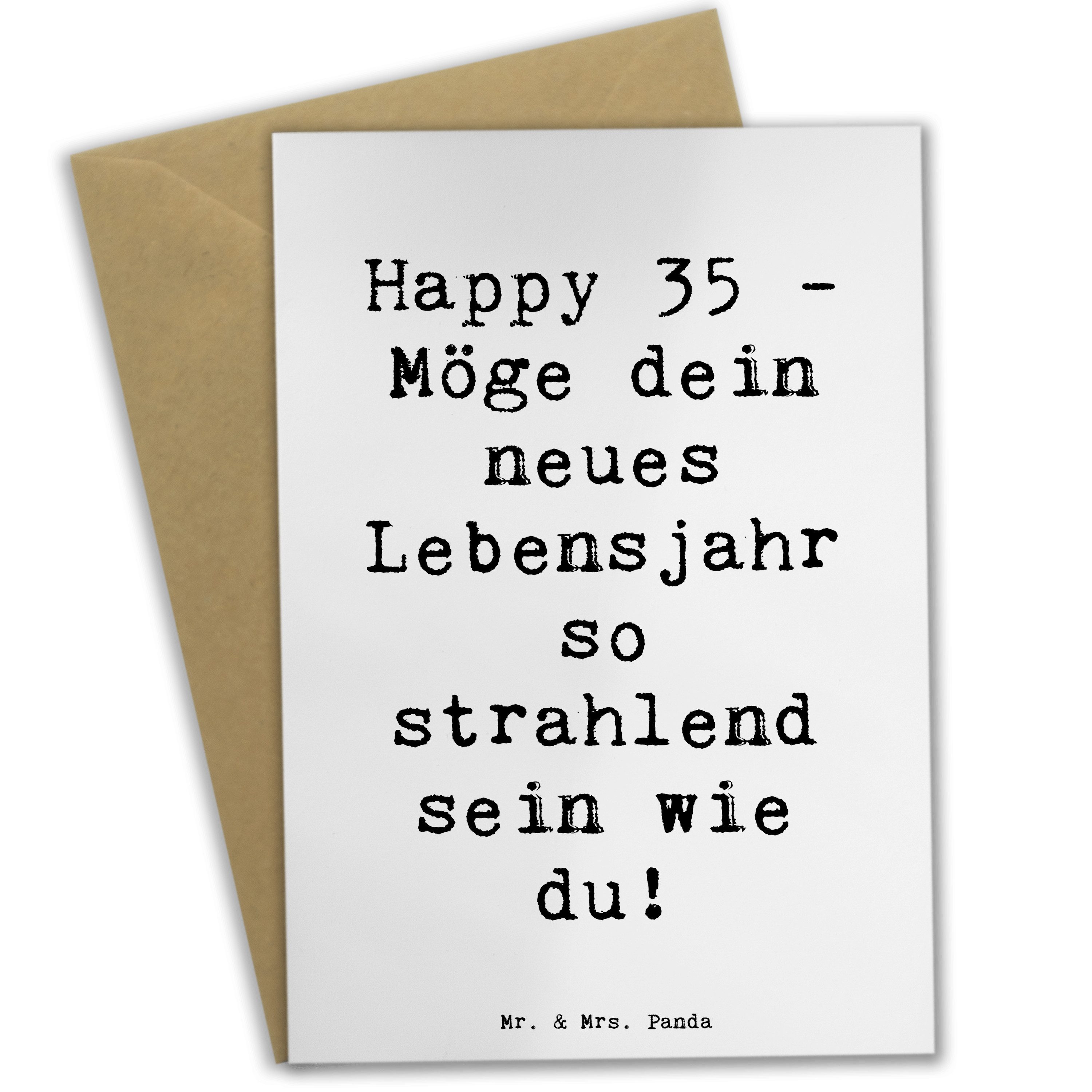 Grußkarte Spruch 35. Geburtstag Glückwünsche - Weiß - Geschenk, besondere Wünsc