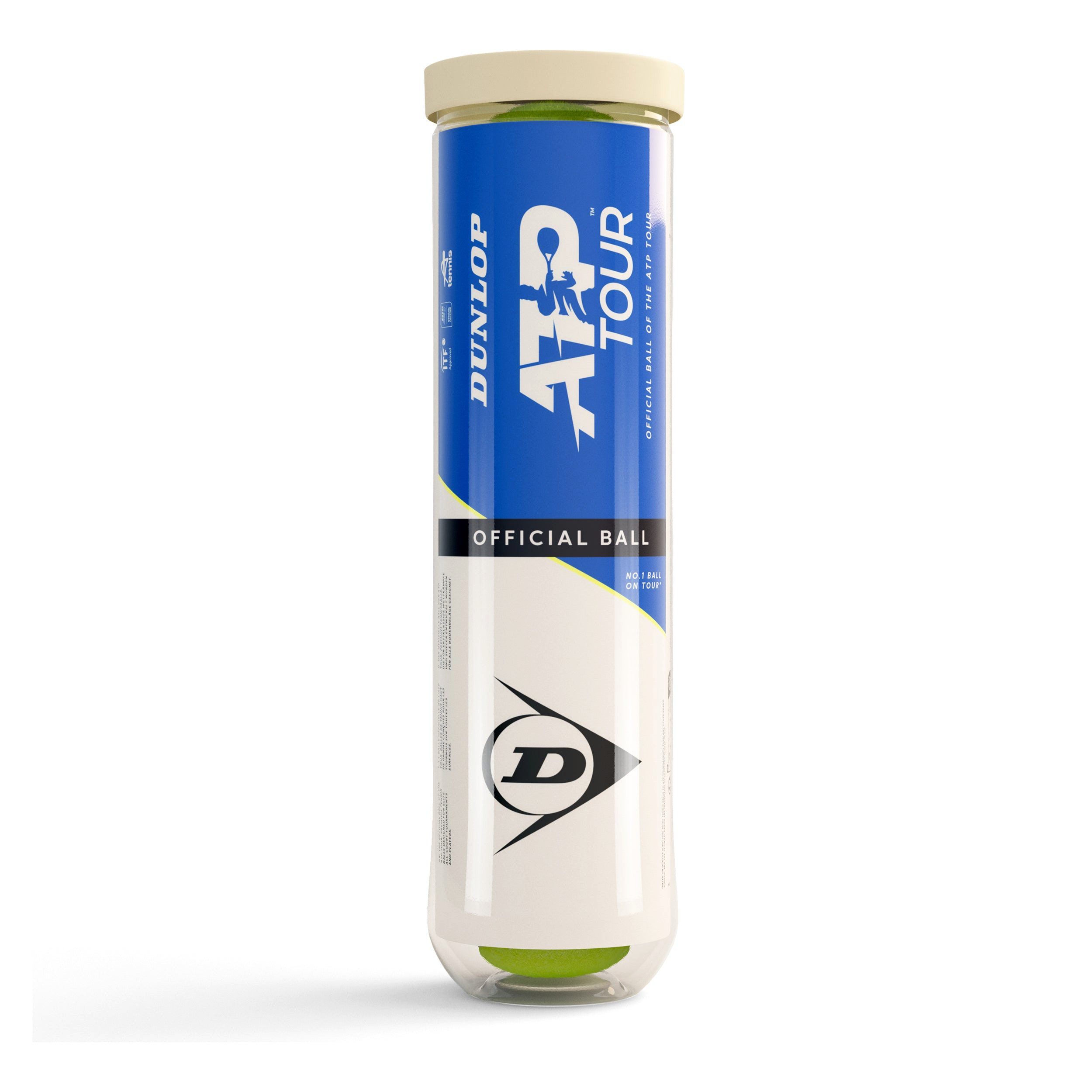 Dunlop Tennisball ATP - 4 Tennisbälle - Innendruckball - (4er Dose)