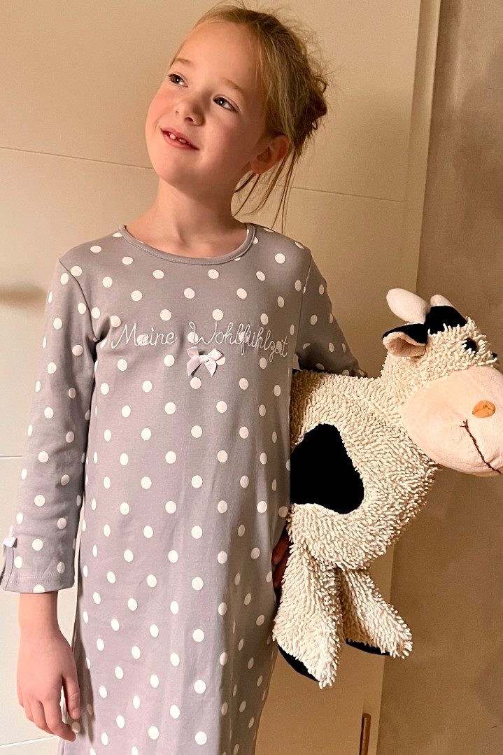 Louis & Louisa Pyjama Nachthemd Kinder - MEINE WOHLFÜHLZEIT - grau